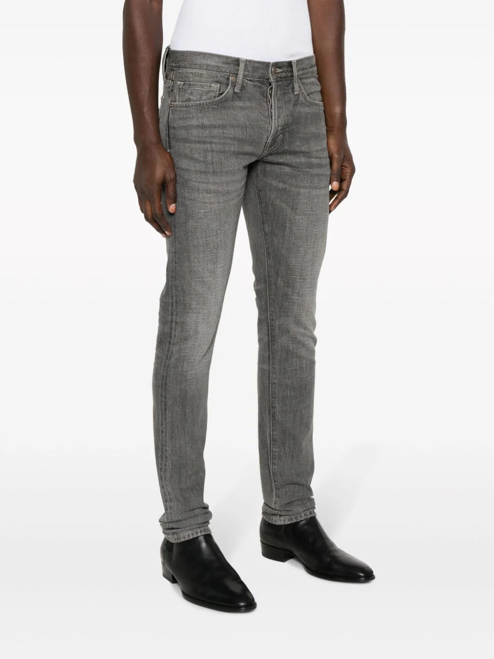 TOM FORD Washed Slim Fit Denim Jeans Grey – MAISONDEFASHION.COM TOM FORD Washed Slim Fit Denim Jeans Grey – MAISONDEFASHION.COM