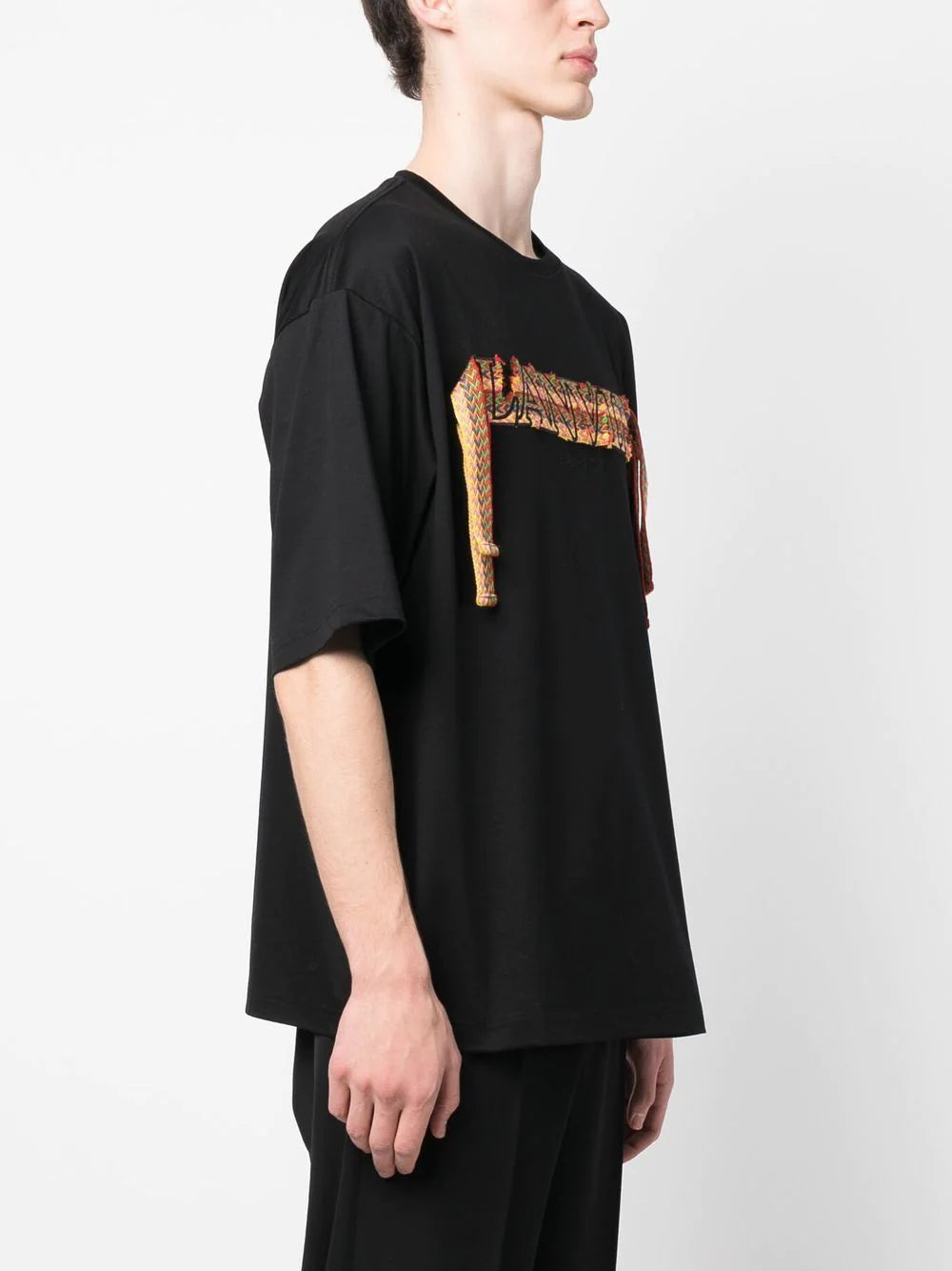 LANVIN Curb Embroidered T-Shirt Black/Orange – MAISONDEFASHION.COM