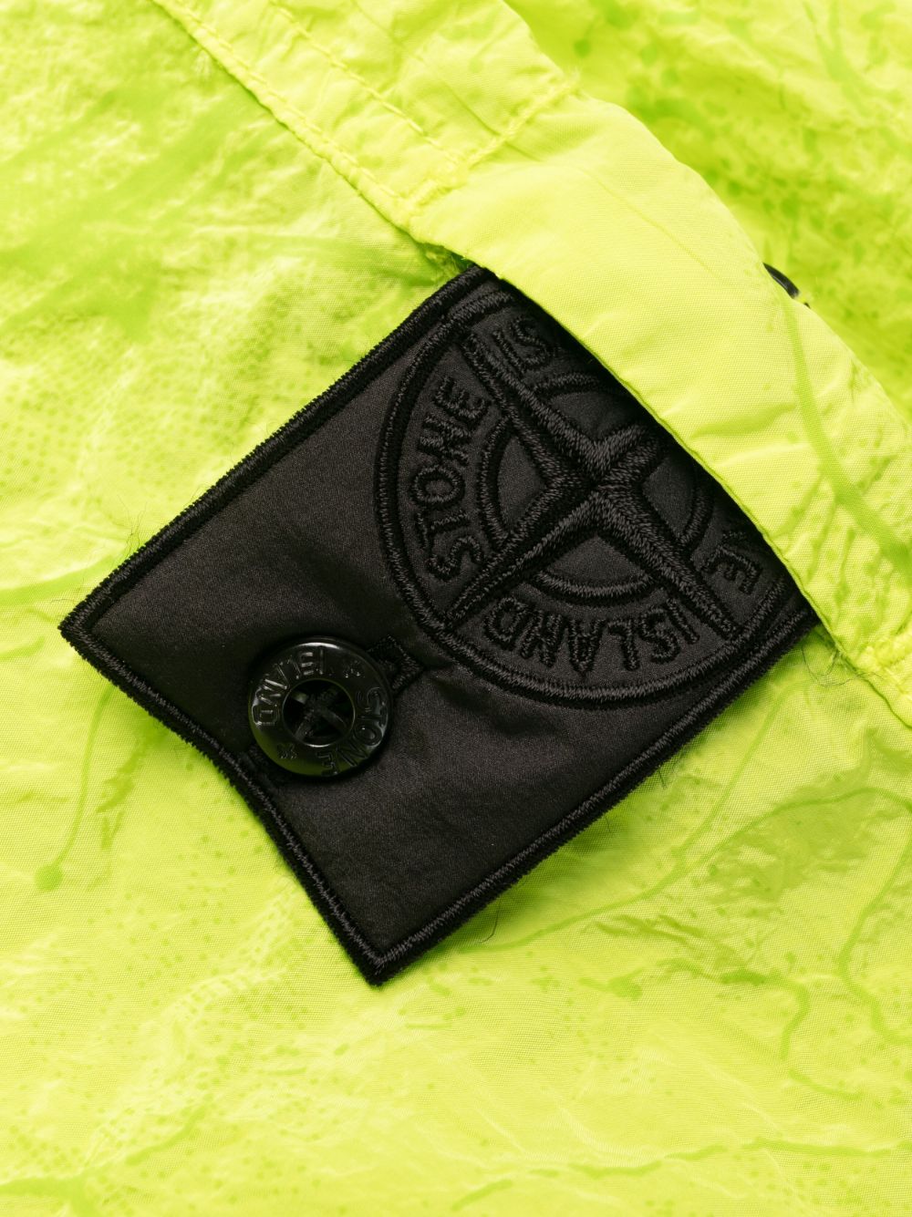 STONE ISLAND SHADOW PROJECT Nylon Metal Waffle Swim Shorts Neon