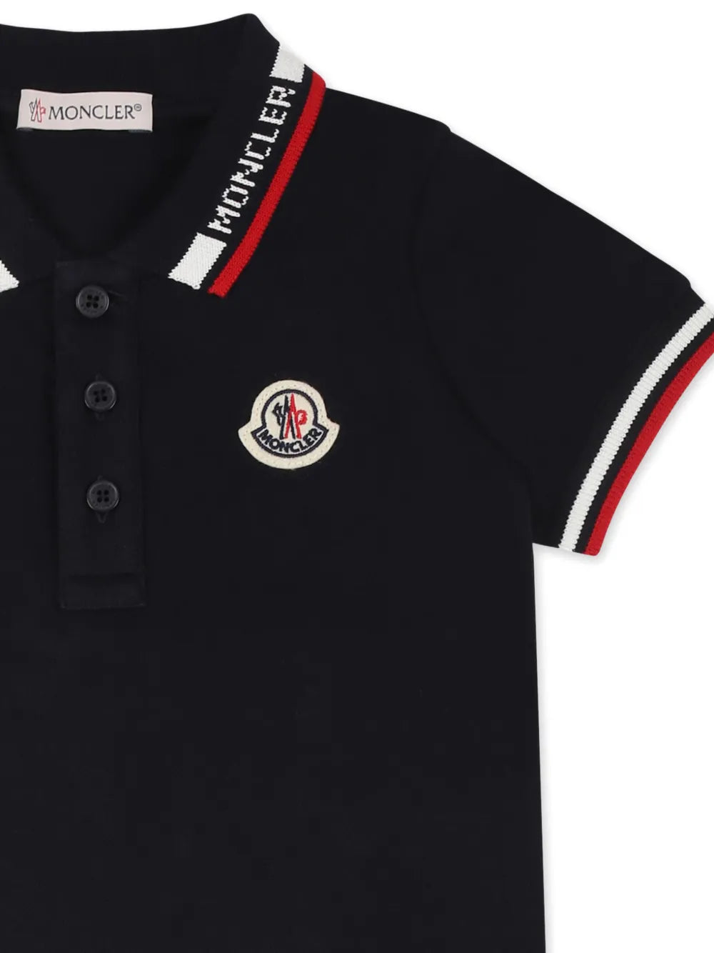 MONCLER BABY Boys Tricolor-Trimmed Cotton Piquet Set Navy Blue ...