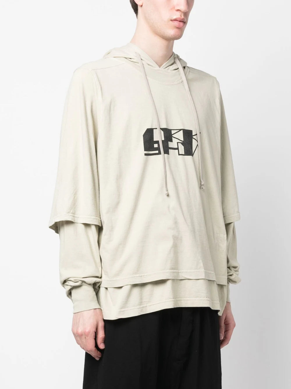 RICK OWENS DRKSHDW Hustler Hoodie Pearl/Black – MAISONDEFASHION.COM