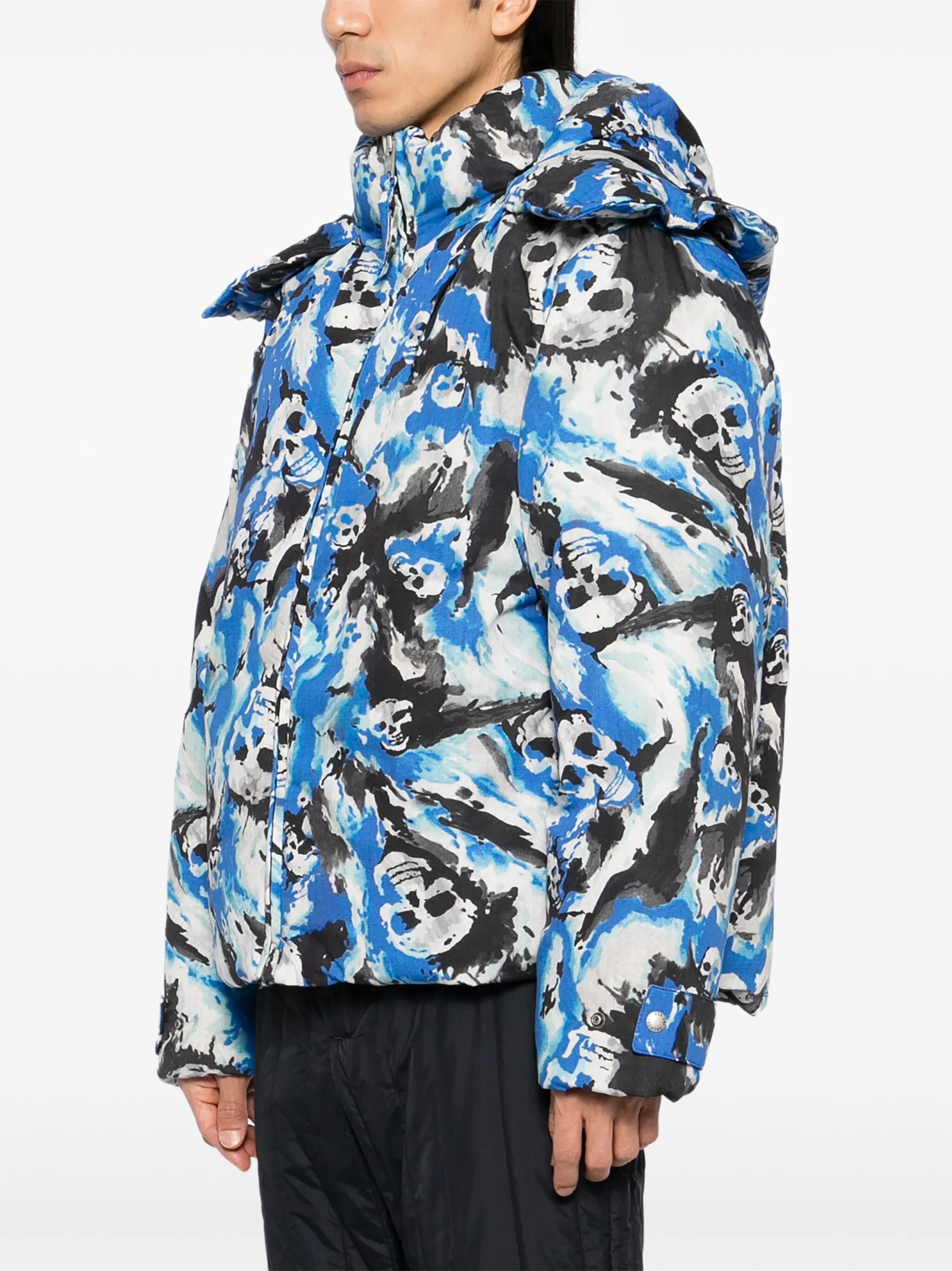 アウターその他 ERL Skull Print Puffer Jacket Blue ERL Skull Print Puffer Jacket Blue – MAISONDEFASHION.COM