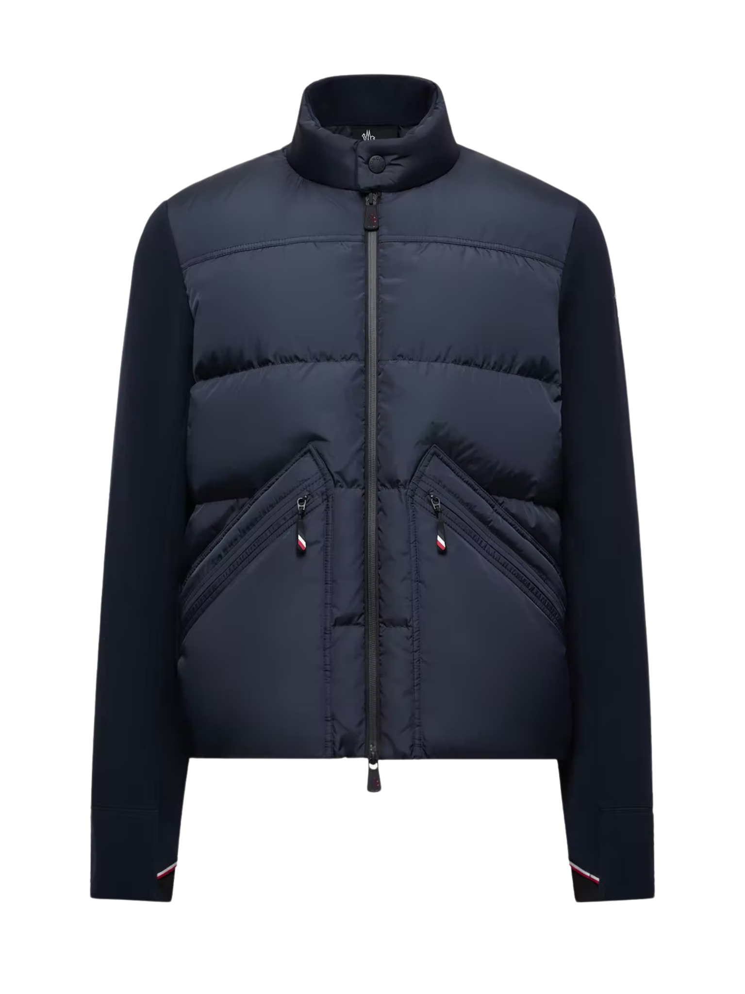 MONCLER GRENOBLE Padded Zip-Up Cardigan Navy Blue