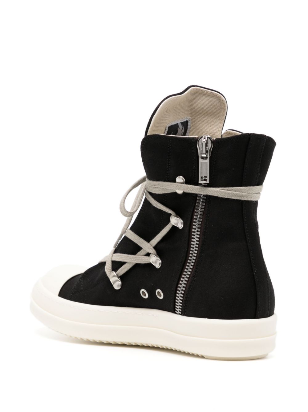 RICK OWENS DRKSHDW Canvas Lido Hex Sneakers Black/Milk