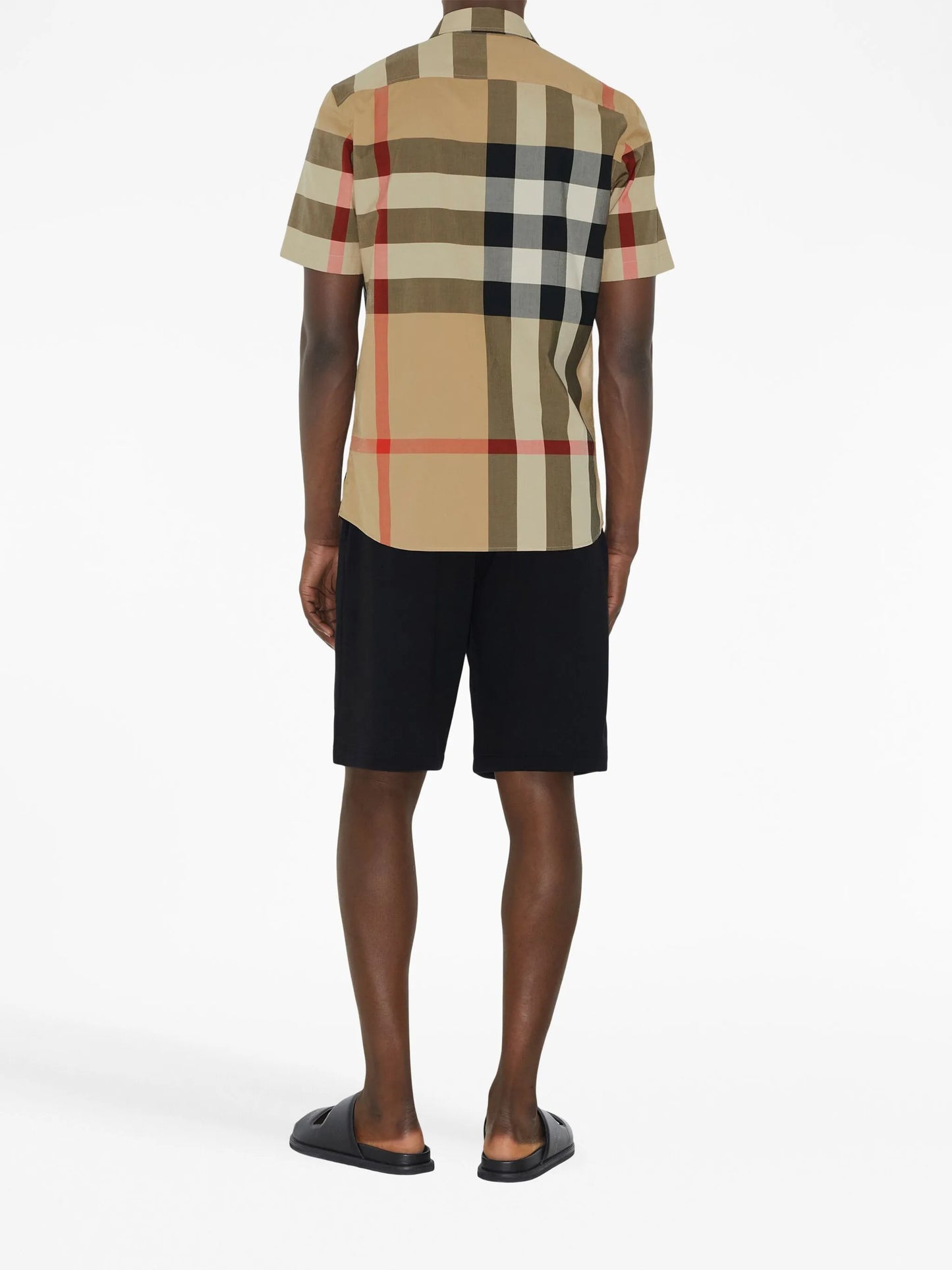 BURBERRY Checkered Short-sleeved Shirt Archive Beige - MAISONDEFASHION.COM