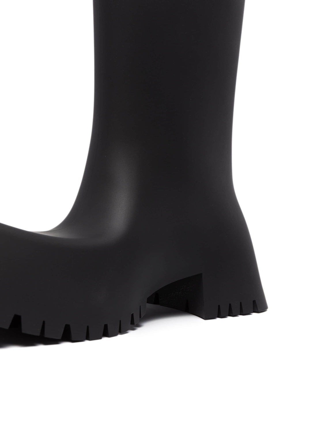 BALENCIAGA Trooper Block Heel Rubber Boots Black - MAISONDEFASHION.COM