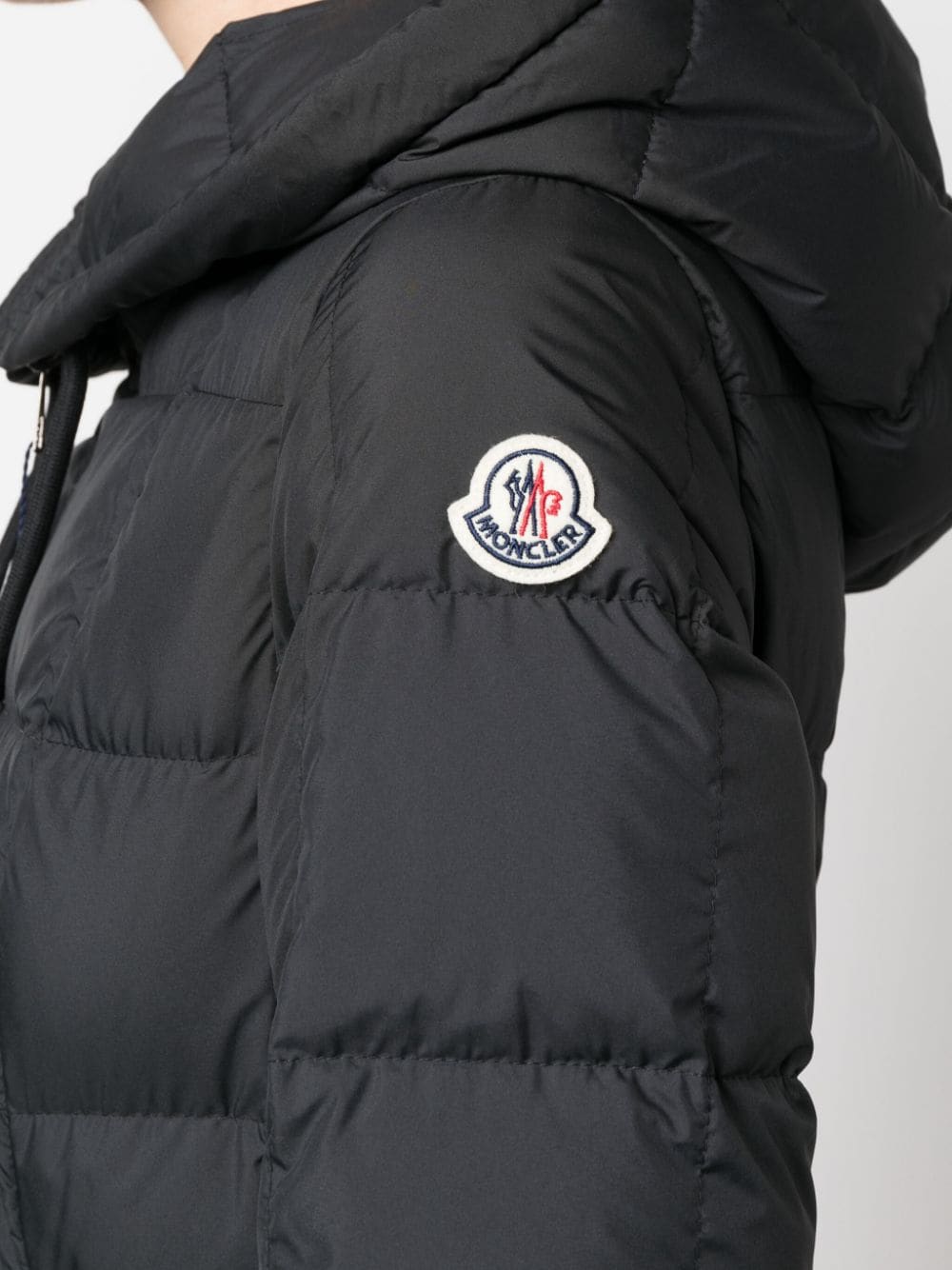 MONCLER WOMEN Faucon Long Coat Black - MAISONDEFASHION.COM