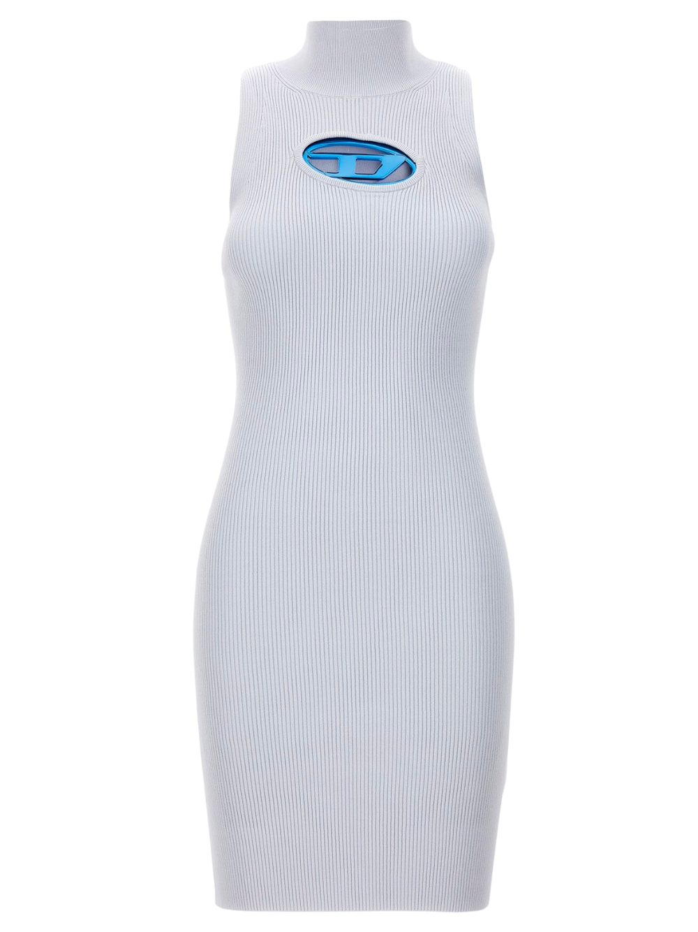 DIESEL WOMEN M-Onerva Ribbed-Knit Mini Dress Light Blue