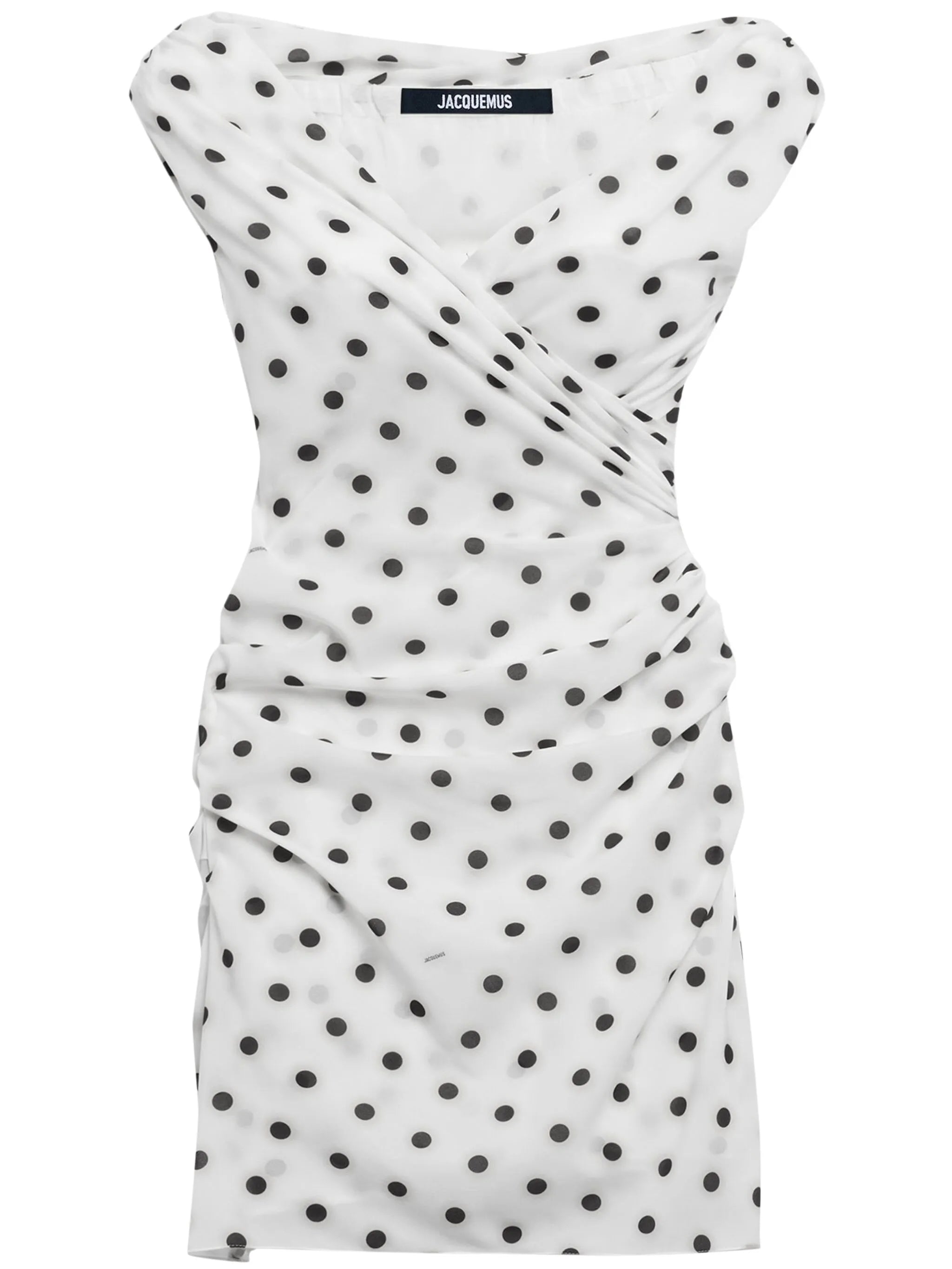 ワンピース JACQUEMUS WOMEN The Rita Polka-Dot Printed Dress White/Black JACQUEMUS WOMEN The Rita Polka-Dot Printed Dress White/Black