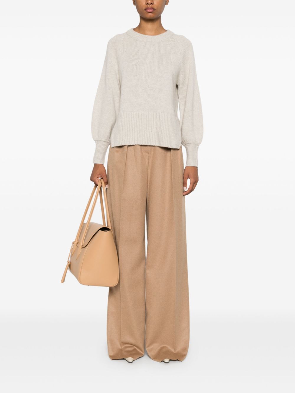 パンツ MAX MARA WOMEN Fagus Long Trousers Light Brown MAX MARA WOMEN Fagus Long Trousers Light Brown