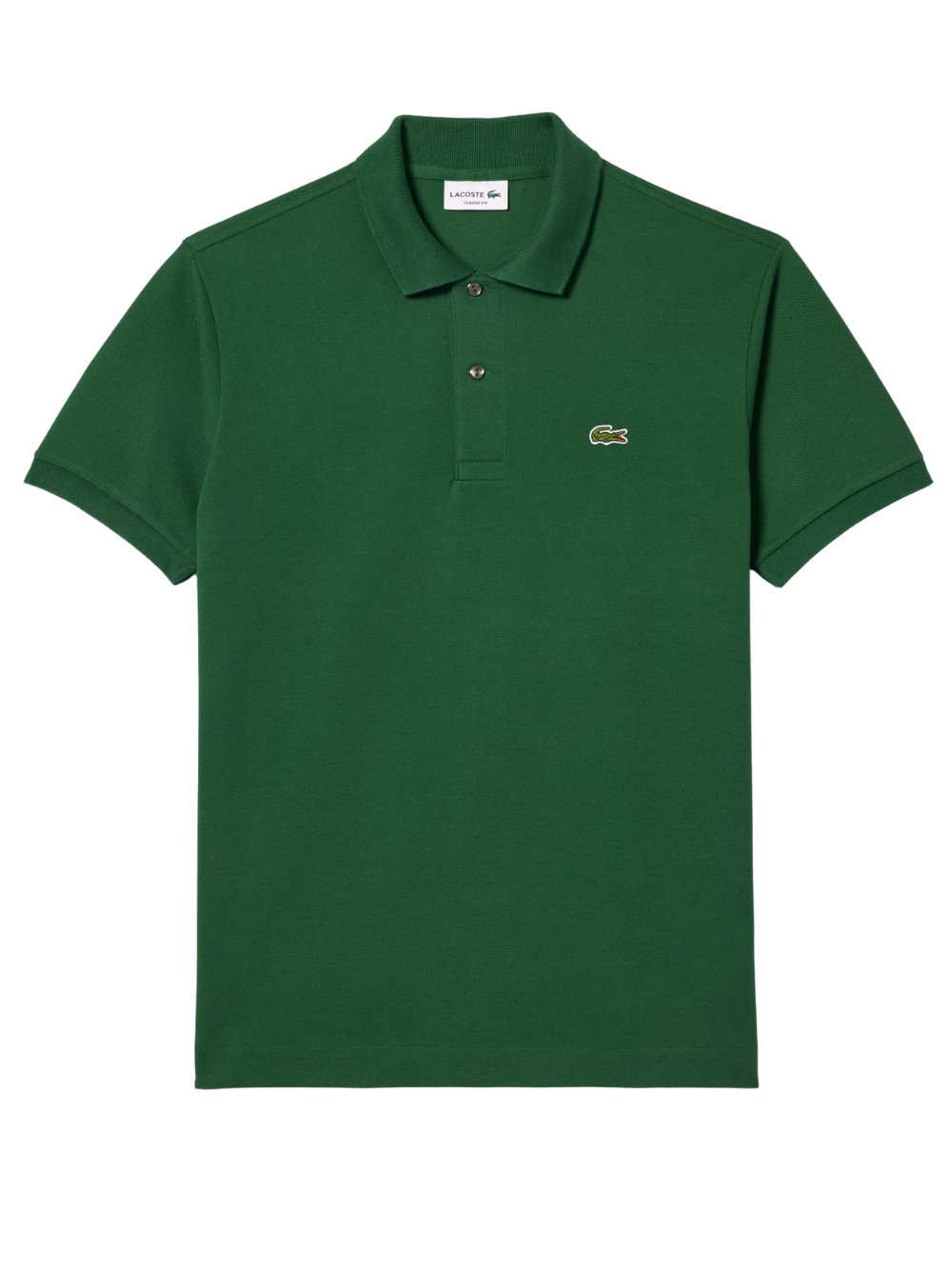 LACOSTE Classic Fit L.12.12 Original Polo Shirt in Pine Green - Men's Short Sleeve Piqué Cotton Polo with Green Crocodile Logo