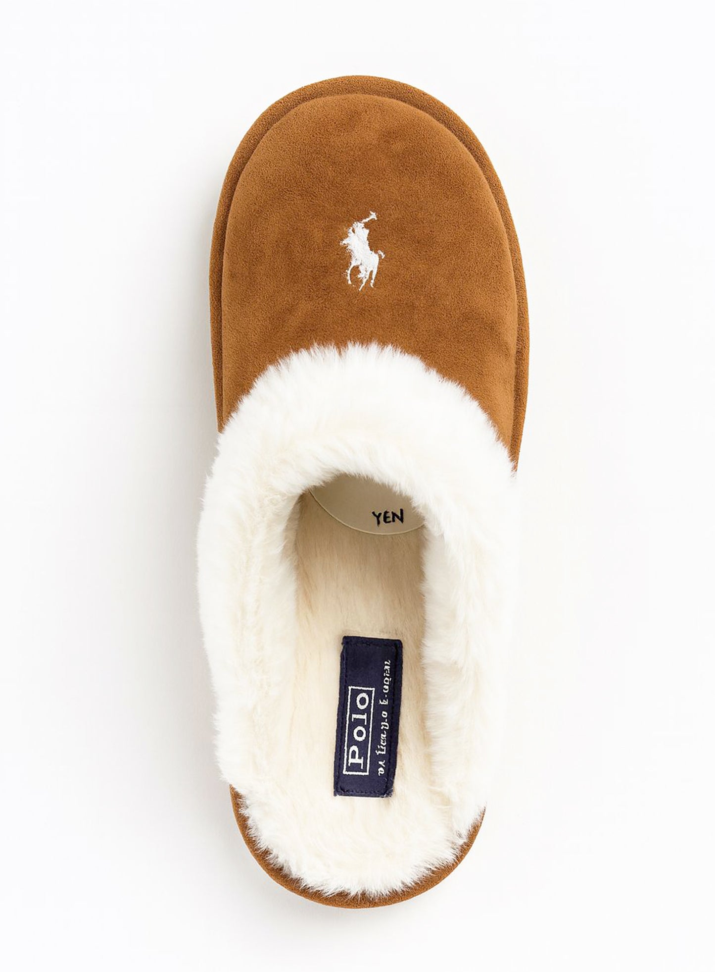 RALPH LAUREN WOMEN Kayleigh Knit Scuff Slippers Brown - MAISONDEFASHION.COM