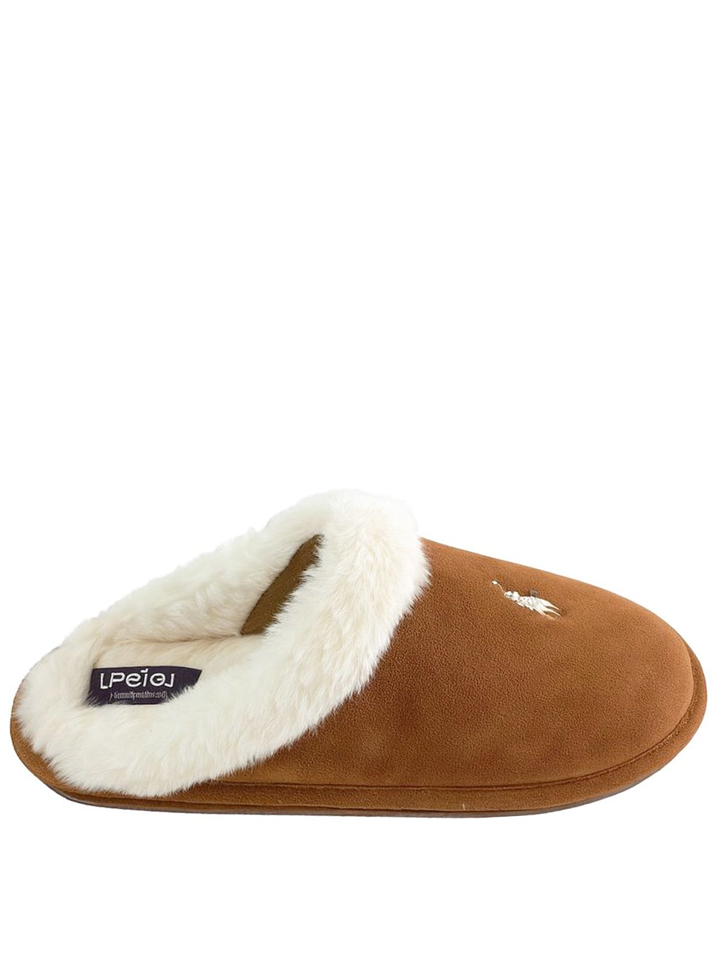 RALPH LAUREN WOMEN Kayleigh Knit Scuff Slippers Brown - MAISONDEFASHION.COM