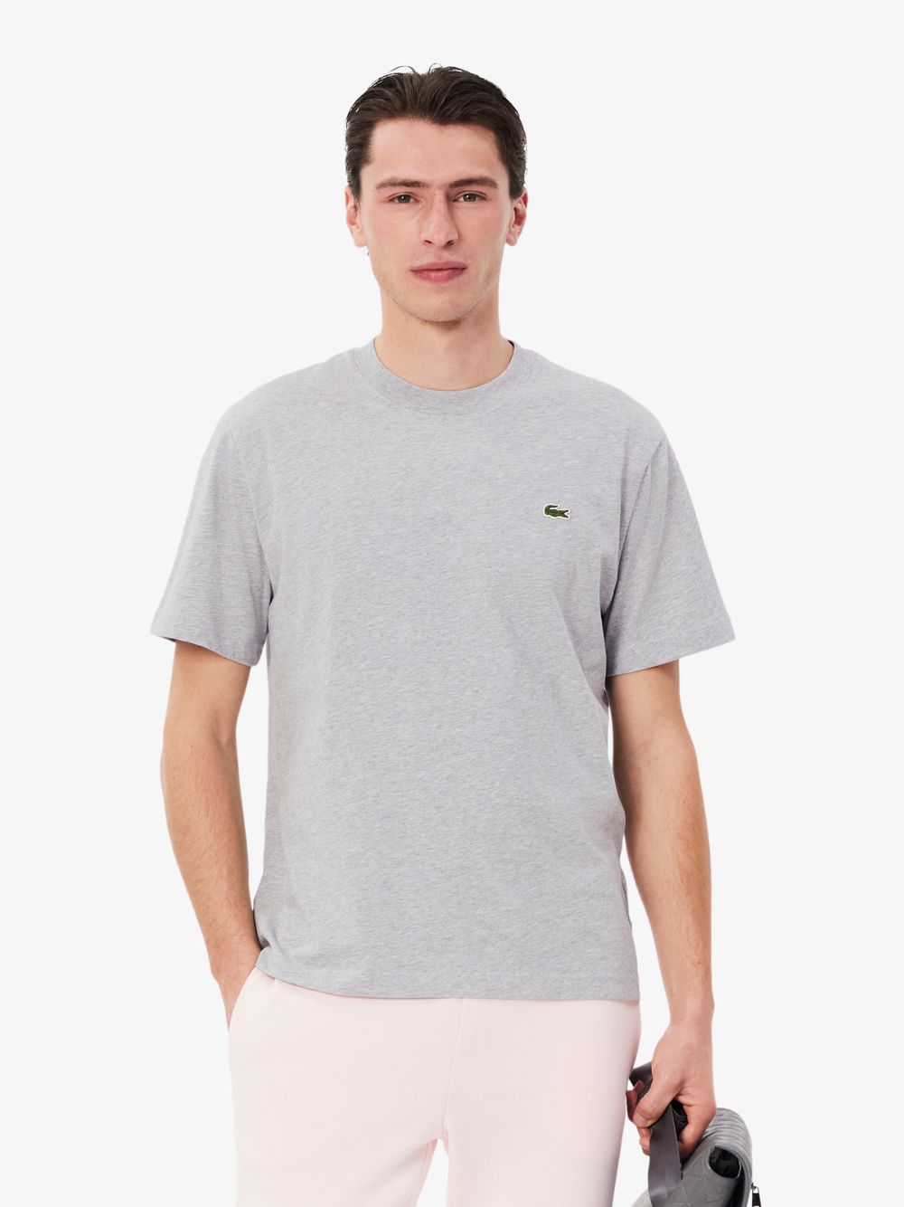 LACOSTE Cotton T-shirt Grey –