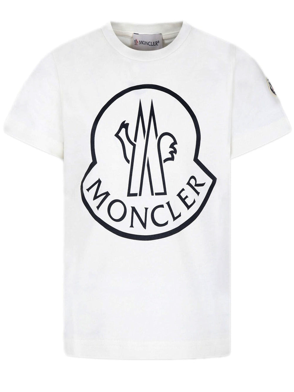 MONCLER KIDS Boys Logo-Stamp Cotton T-Shirt White