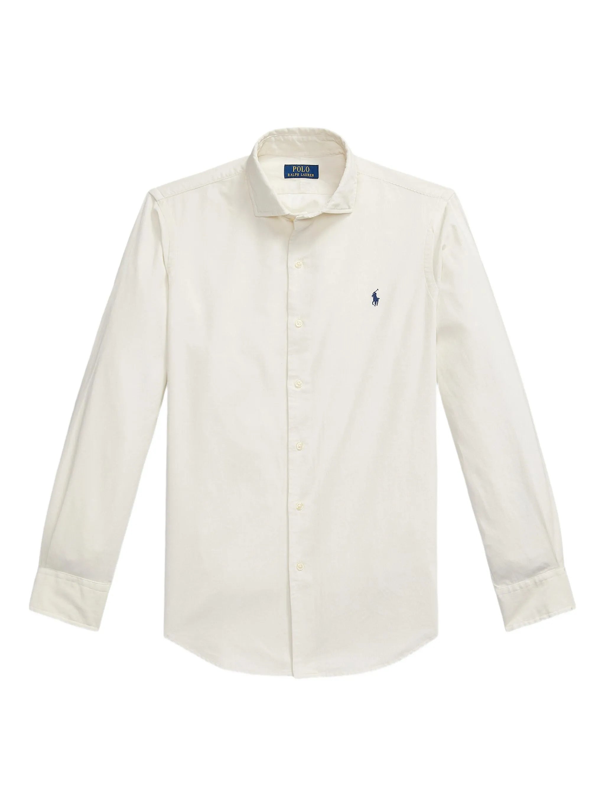 RALPH LAUREN Regular Fit Corduroy Shirt Cream White
