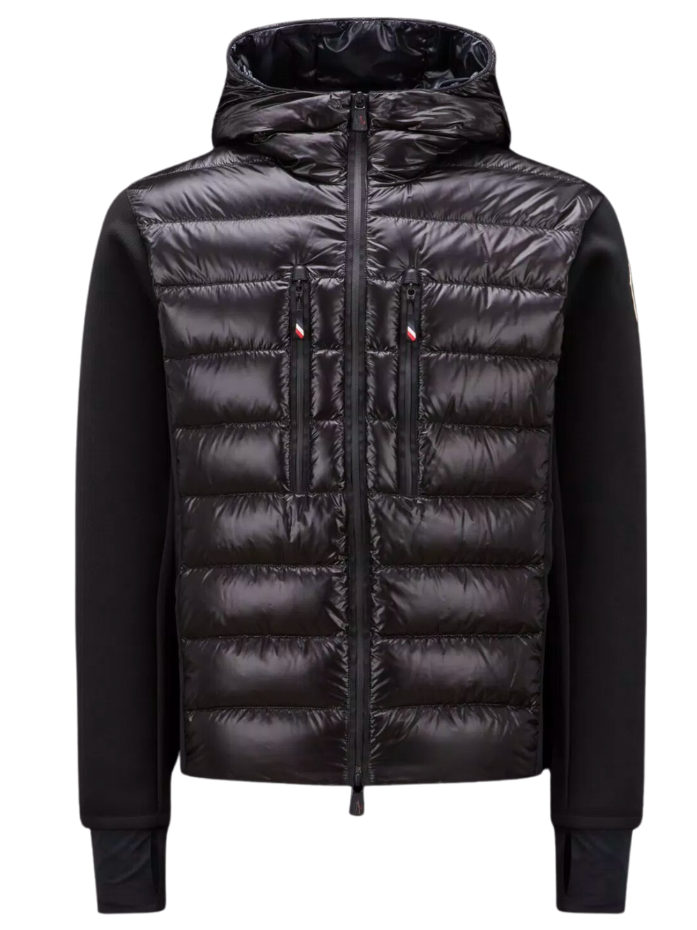 MONCLER GRENOBLE Padded Zip-Up Hoodie Black MONCLER GRENOBLE Padded Zip-Up Hoodie Black