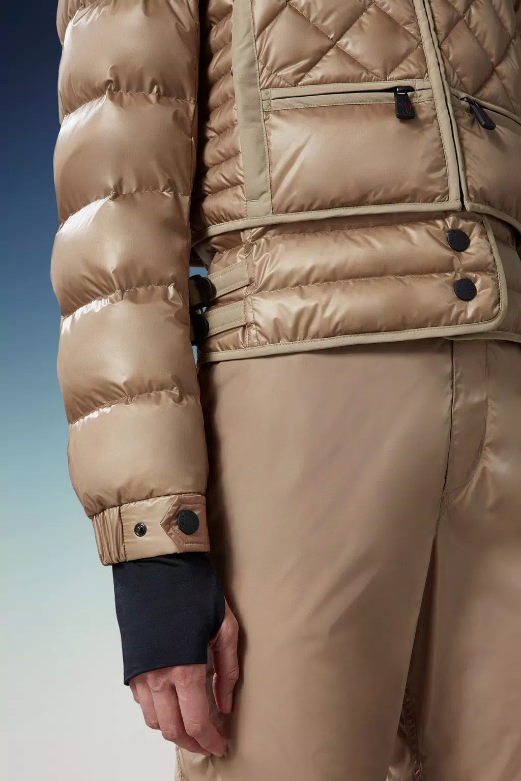 MONCLER GRENOBLE WOMEN Chaviere Short Down Jacket Off White