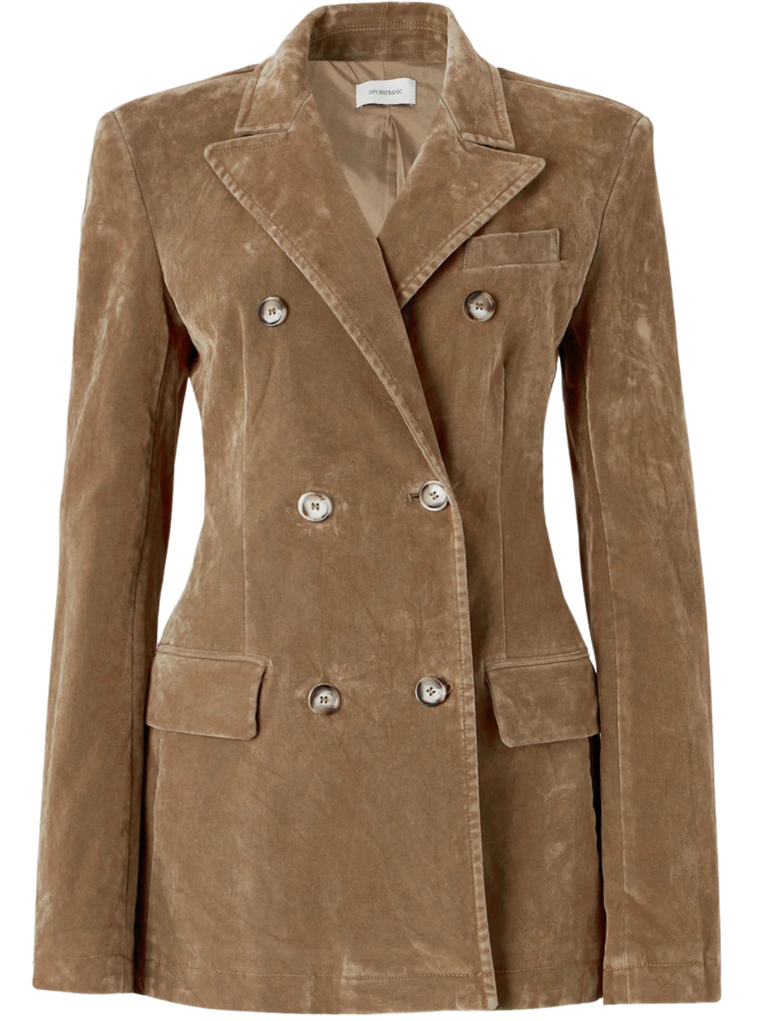 ダウンジャケット・コート MAX MARA WOMEN Sportmax Spoleto Flocked Denim Blazer Beige MAX MARA WOMEN Sportmax Spoleto Flocked Denim Blazer Beige