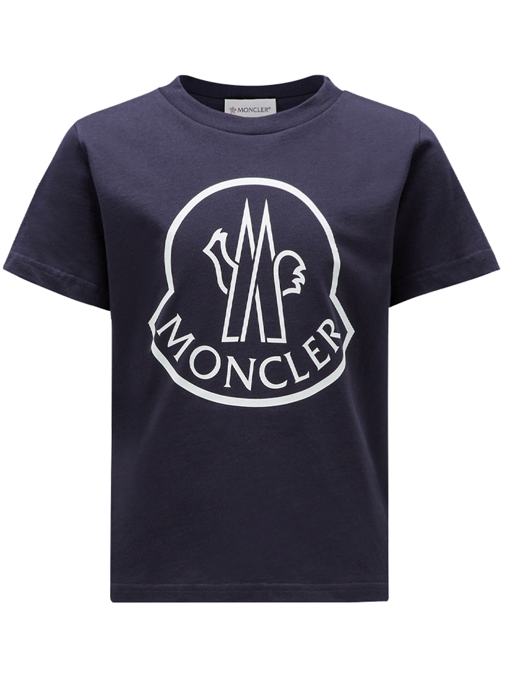 MONCLER KIDS Boys Logo-Stamp Cotton T-Shirt Navy – MAISONDEFASHION.COM