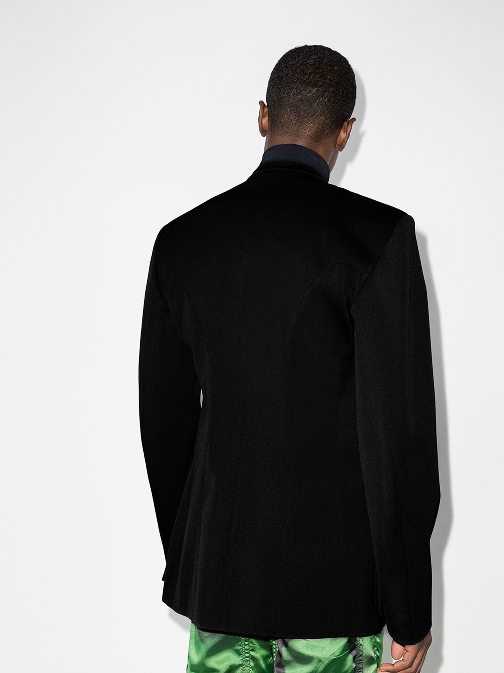BALENCIAGA Buttoned Military-Inspired Jacket Black 
