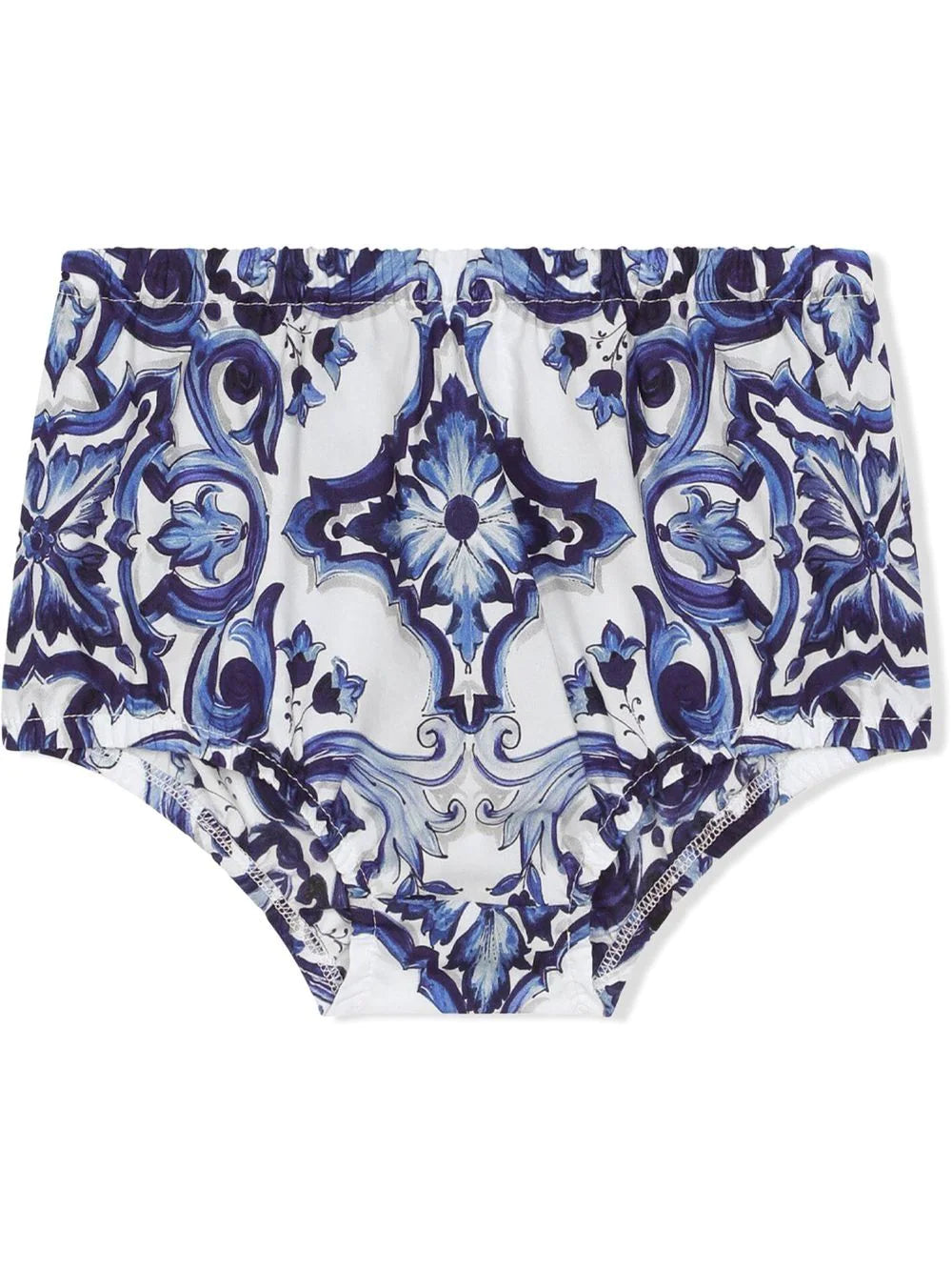 DOLCE & GABBANA BABY Majolica-print Romper Dress Blue/White –  MAISONDEFASHION.COM