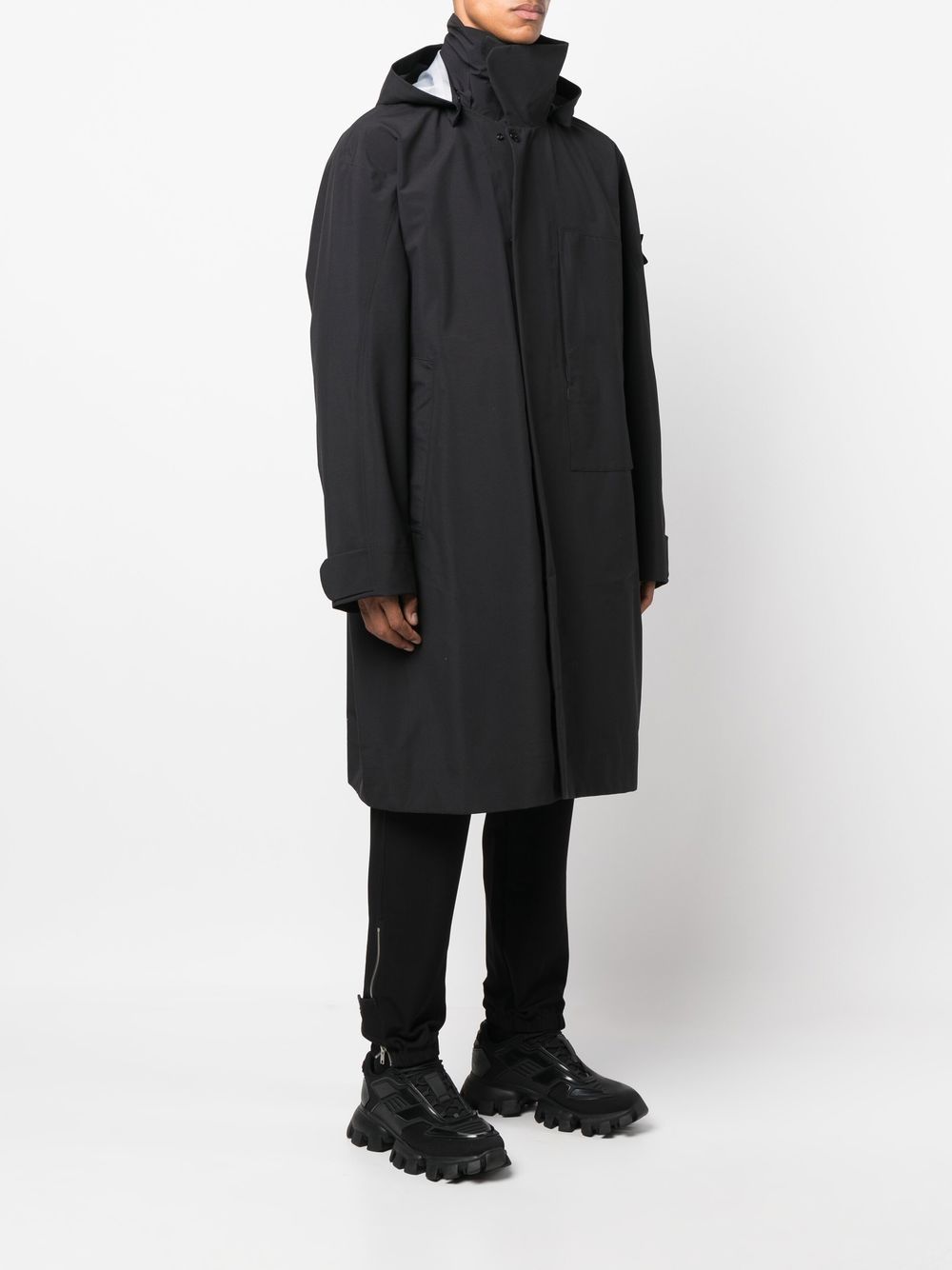 STONE ISLAND SHADOW PROJECT Logo-patch Hooded Raincoat Black –  MAISONDEFASHION.COM