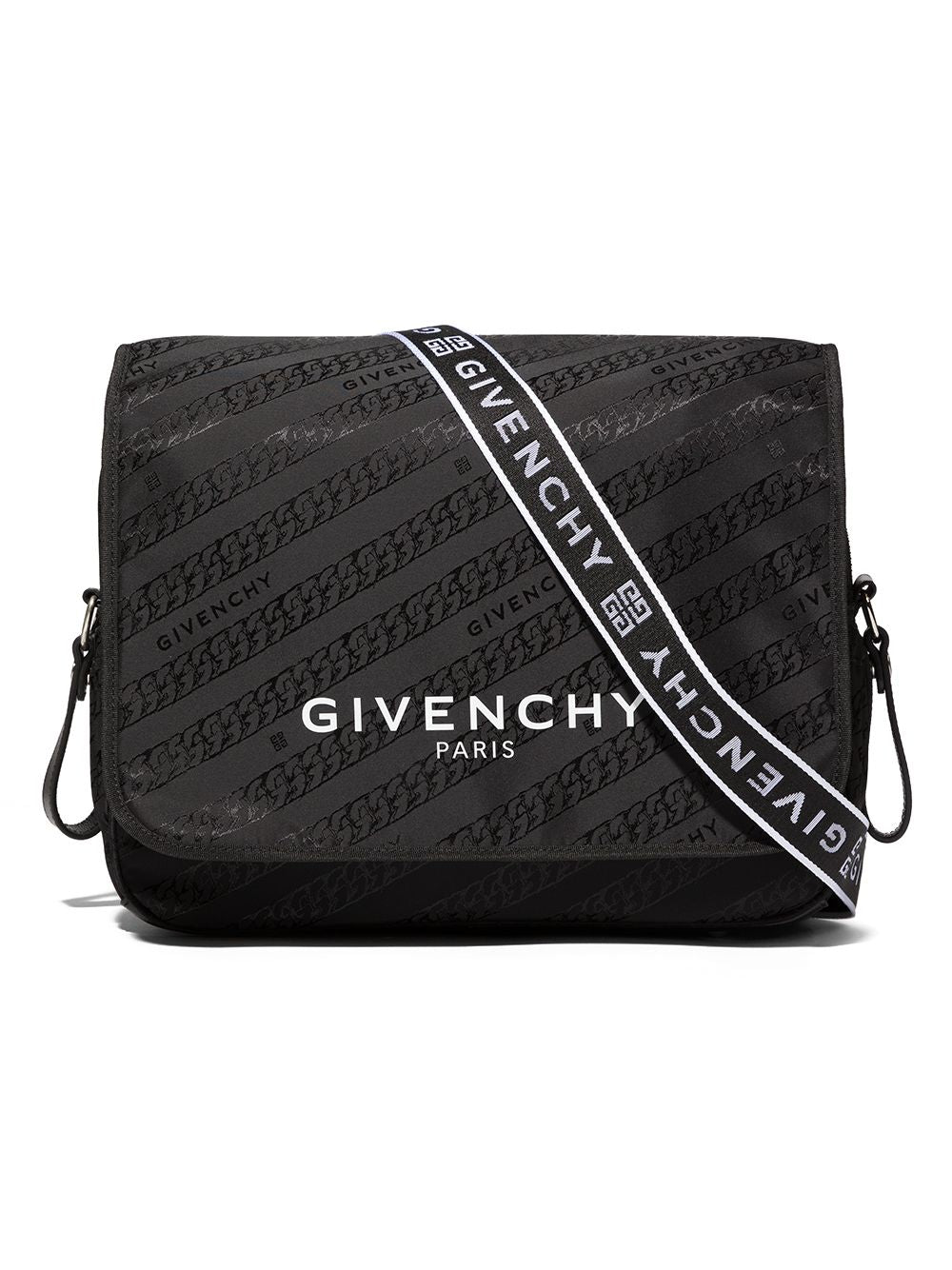 GIVENCHY KIDS Logo Changing Bag Black - MAISONDEFASHION.COM