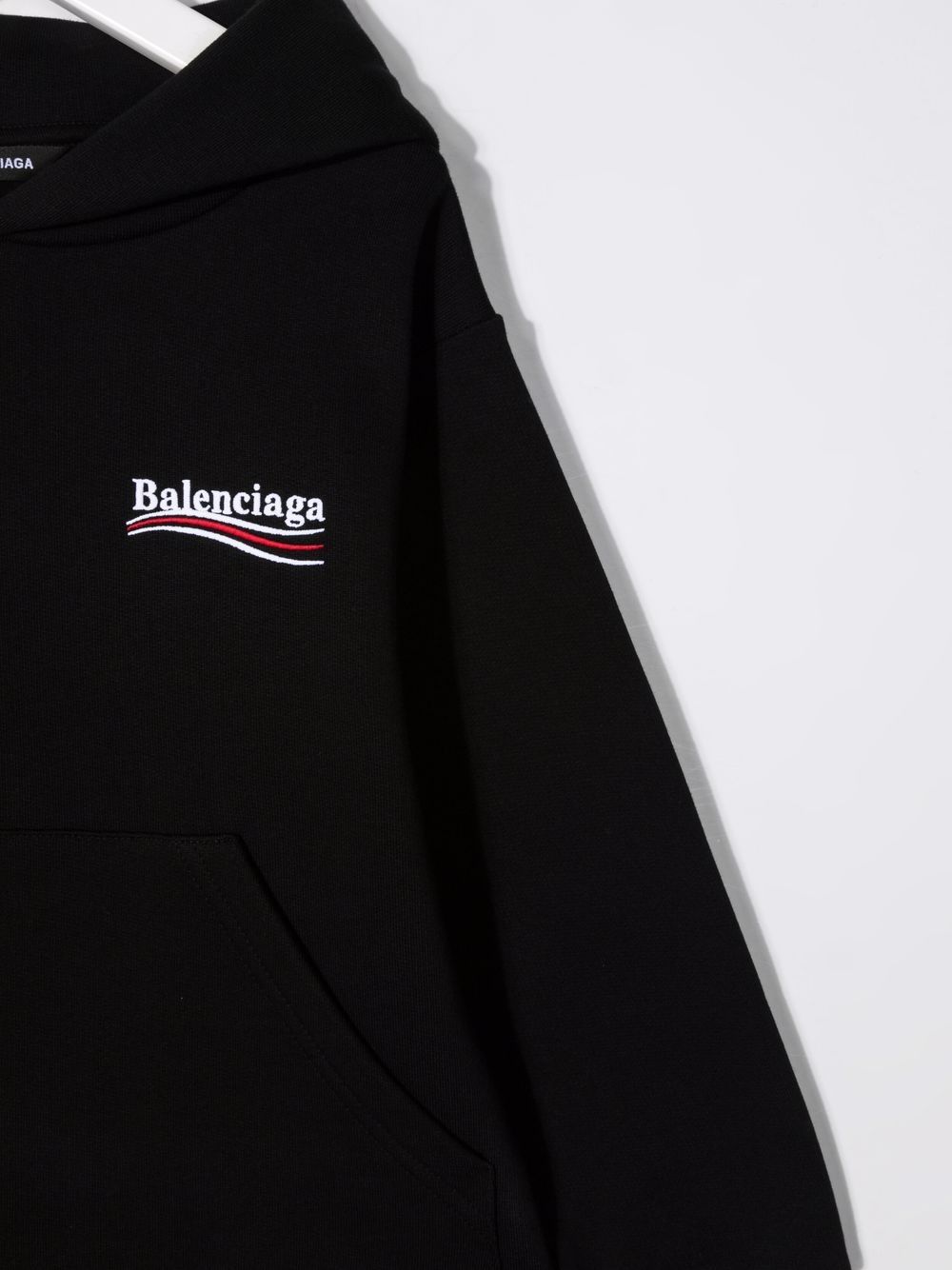 BALENCIAGA バレンシアガ Kids Hoodie キッズ プルオーバー フーディー パーカー ブラック 10Y ブラック系【中古】 Balenciaga Kids Kids Black adidas Kids Edition Embroidered Hoodie
