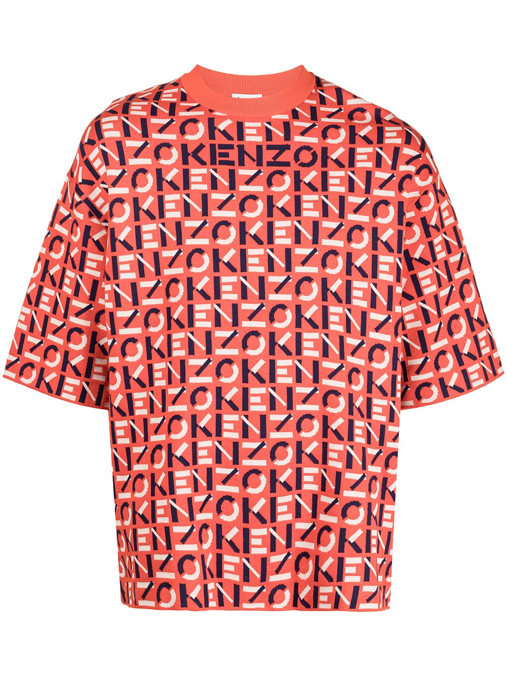 【送料&関税込】Kenzo Monogram T-shirt KENZO Monogram pattern T-shirt Red – MAISONDEFASHION.COM