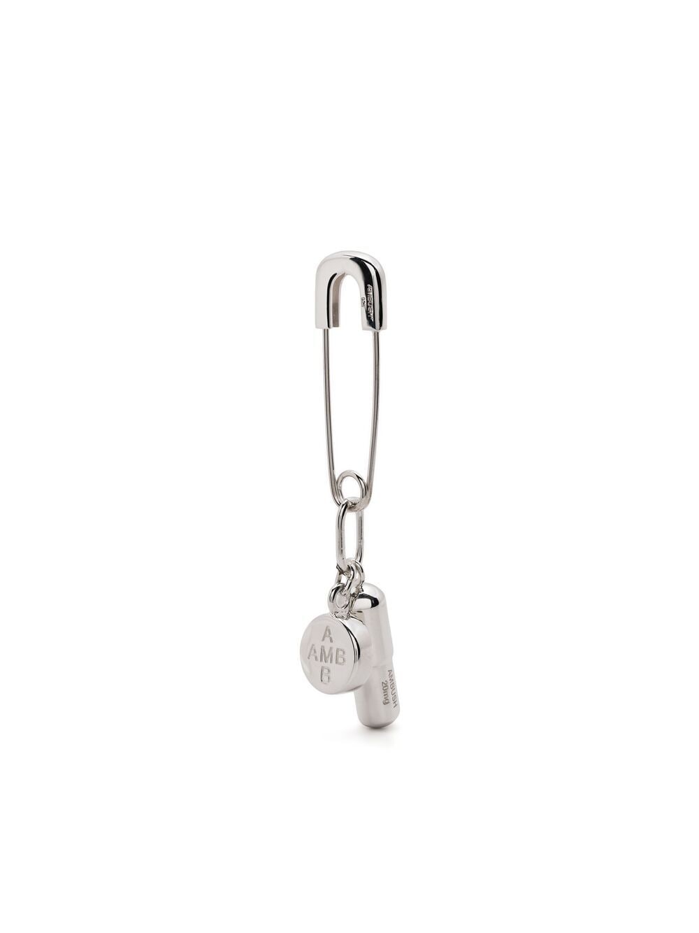 AMBUSH Pill charm earring Silver – MAISONDEFASHION.COM