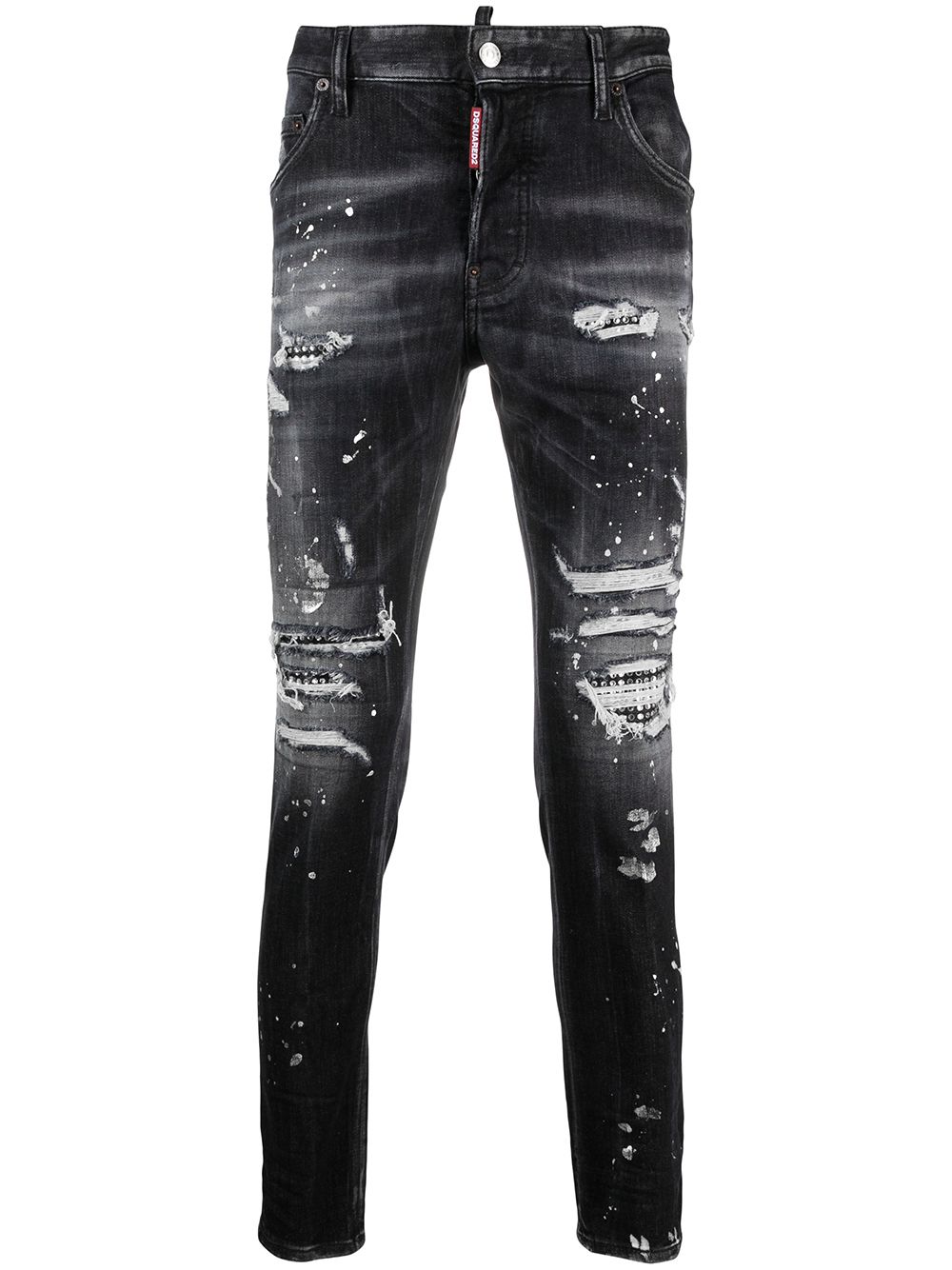 DSQUARED2 Tidy Biker Skinny Jeans Black – MAISONDEFASHION.COM