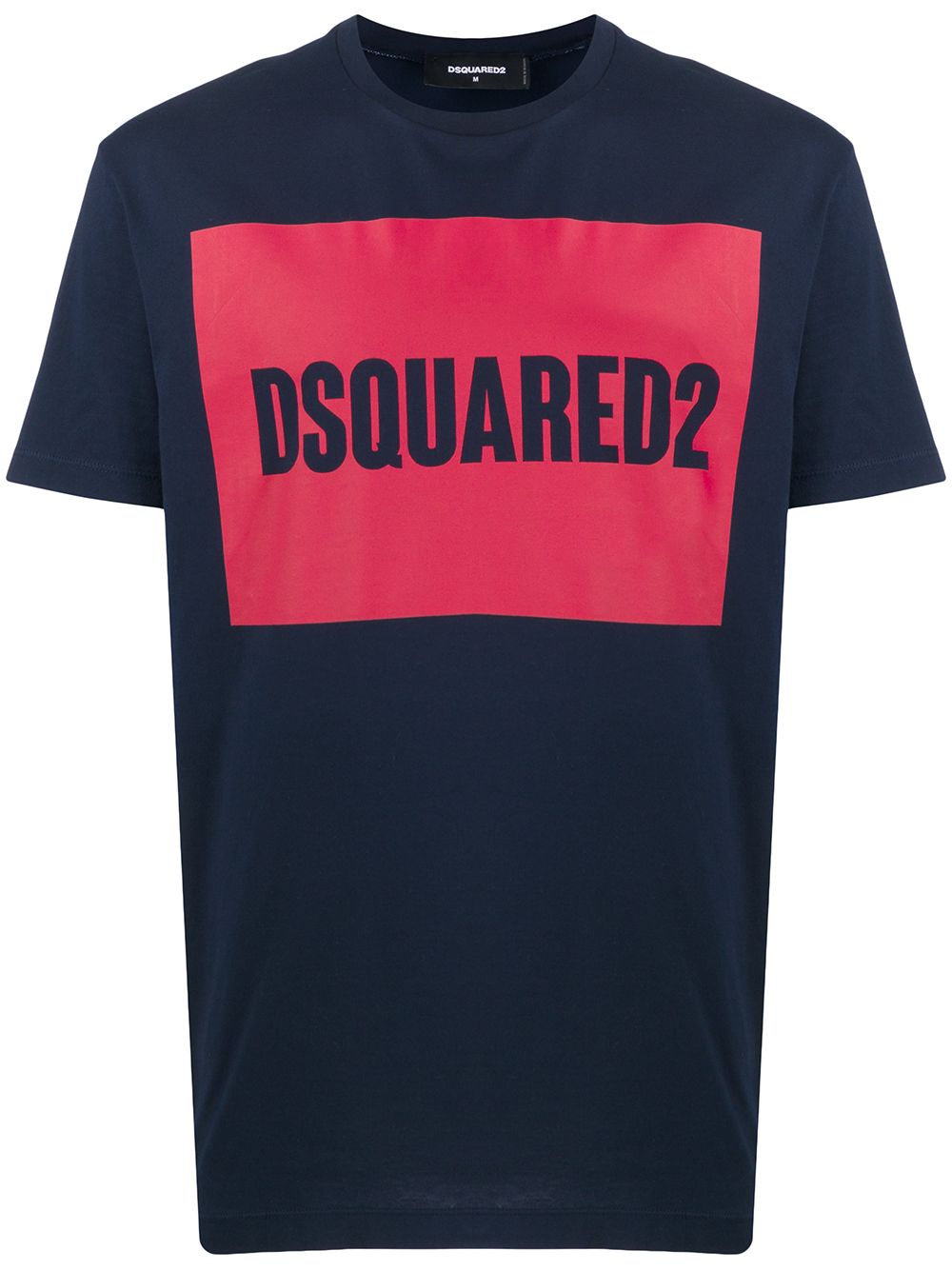 DSQUARED2 Block Logo T-Shirt Navy/Red Maison De Fashion