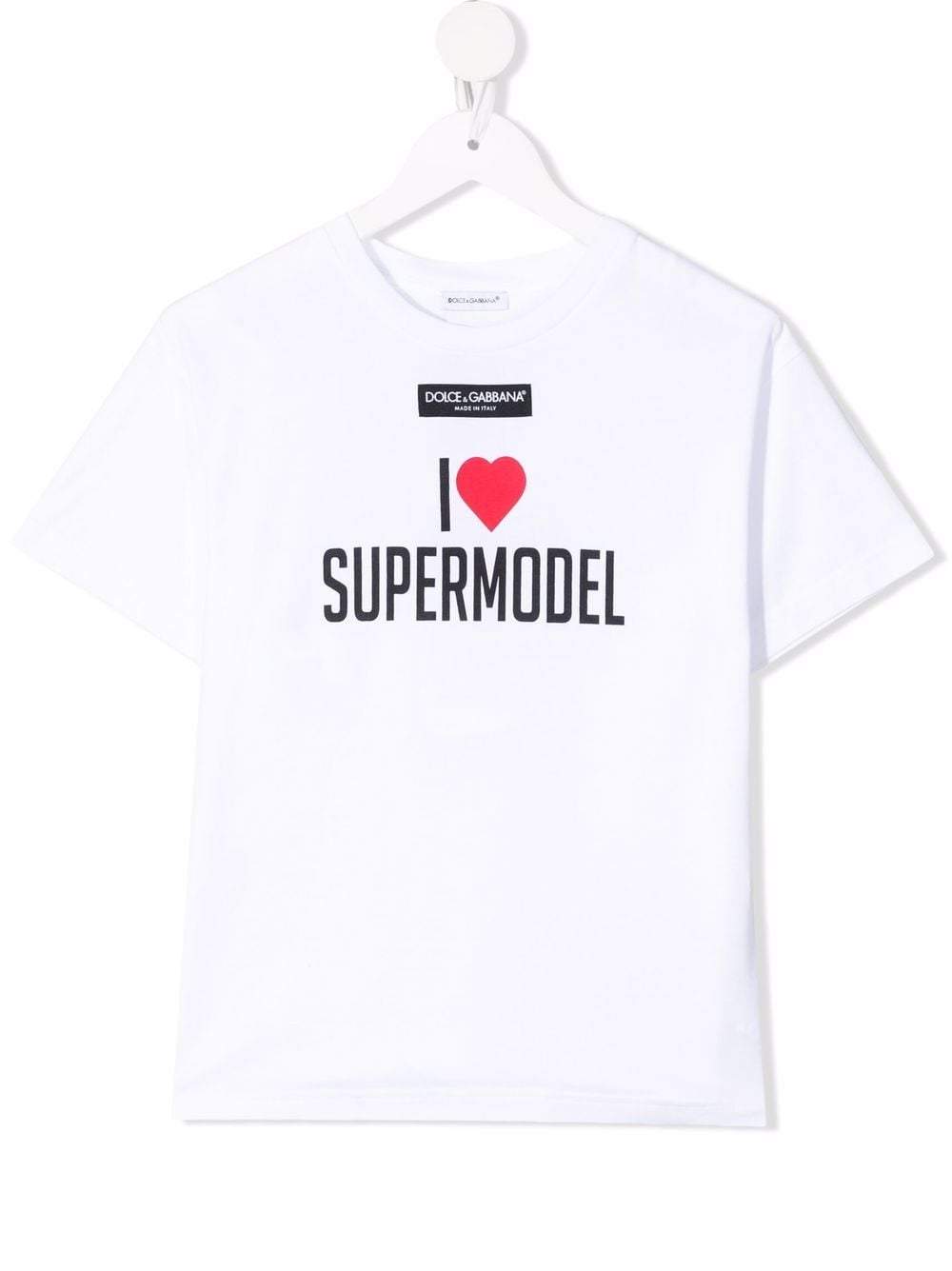 DOLCE & GABBANA KIDS Short-sleeve cotton T-shirt White - MAISONDEFASHION.COM
