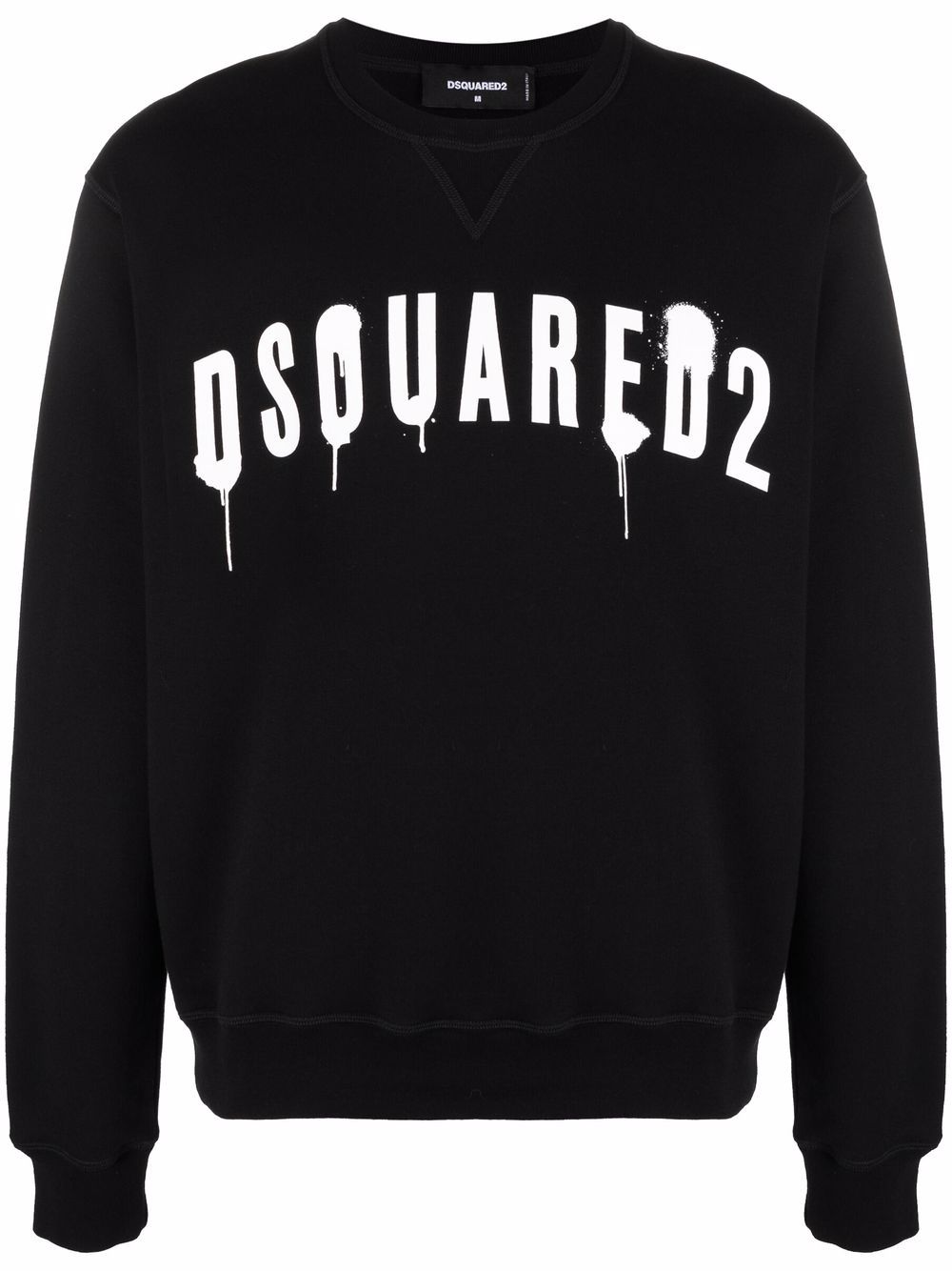 DSQUARED2 SPRAY LOGO COOL SWEATSHIRT BLACK – MAISONDEFASHION.COM
