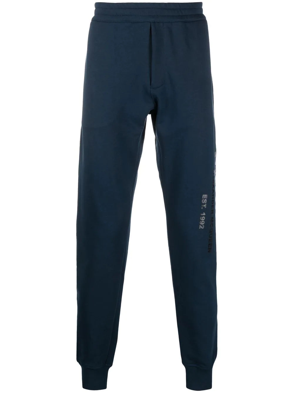 ALEXANDER MCQUEEN Graffiti Logo Print Sweat Pants Navy