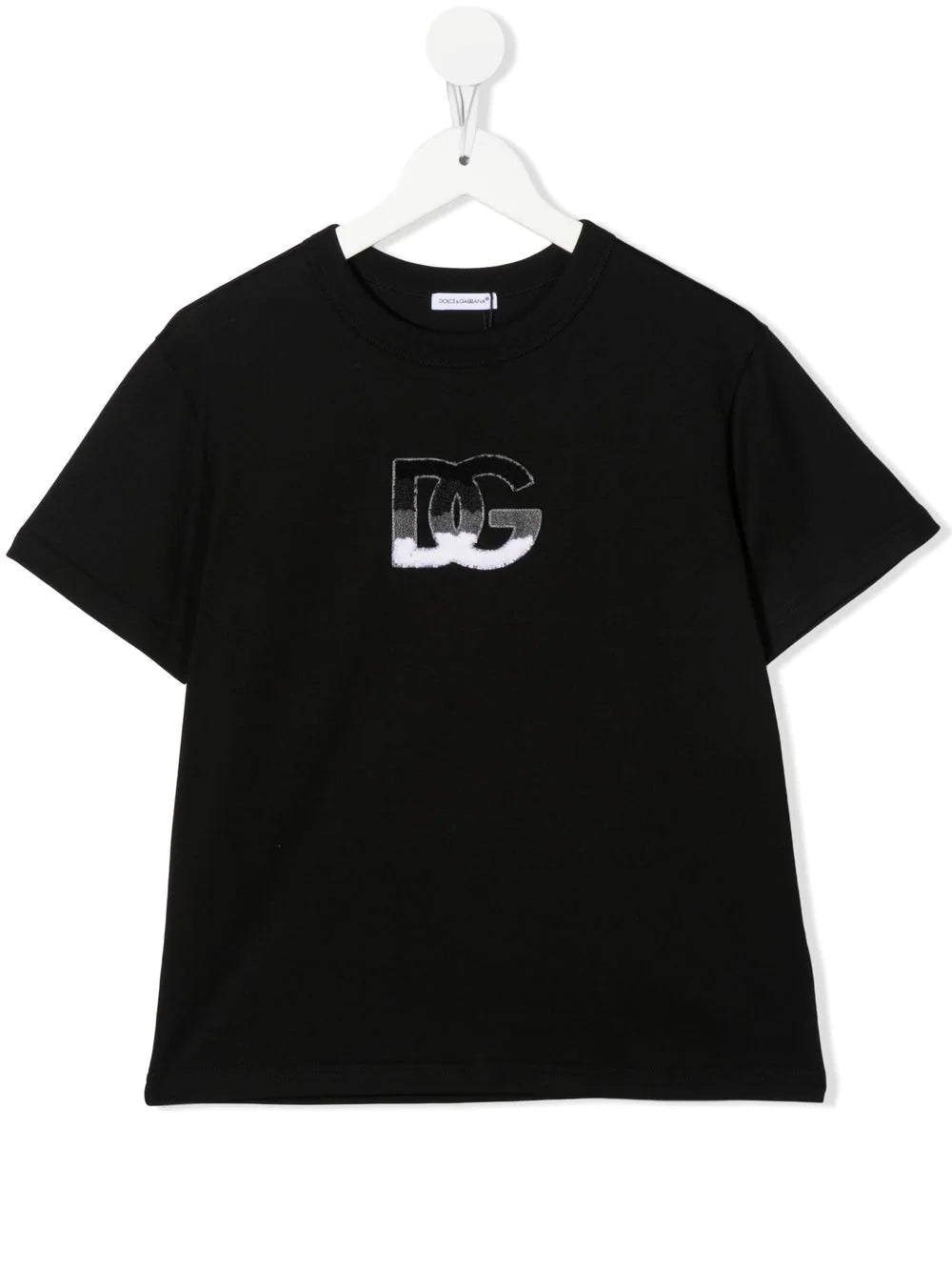 DOLCE & GABBANA KIDS DG Logo Patch T-Shirt Black - MAISONDEFASHION.COM