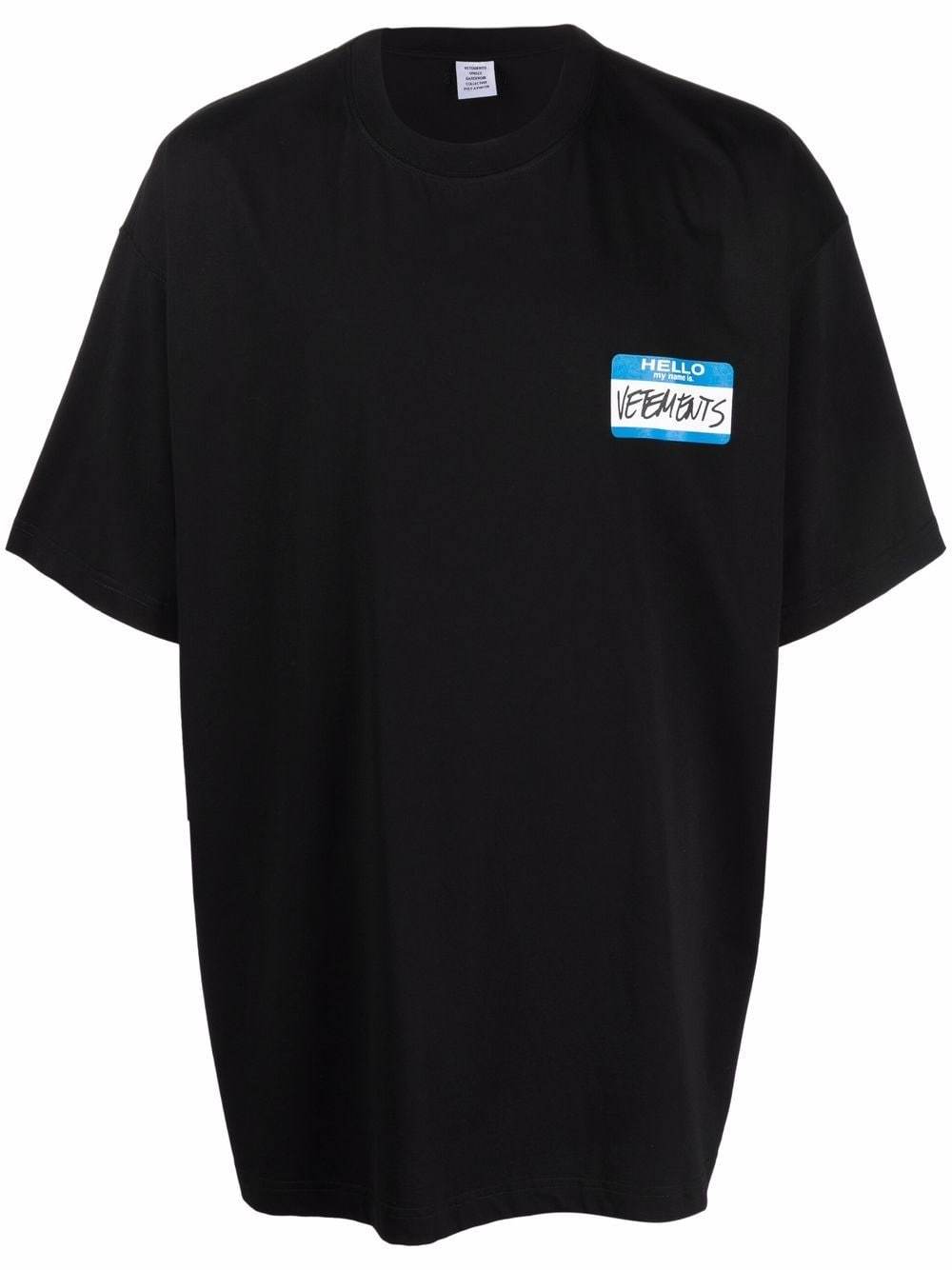 VETEMENTS My Name Is oversized T-shirt Black – MAISONDEFASHION.COM