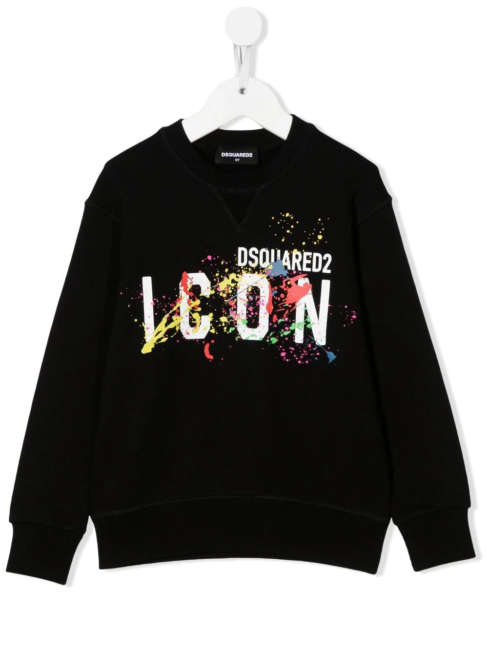 DSQUARED2 KIDS Icon Logo Print Splatter Effect Sweatshirt Black