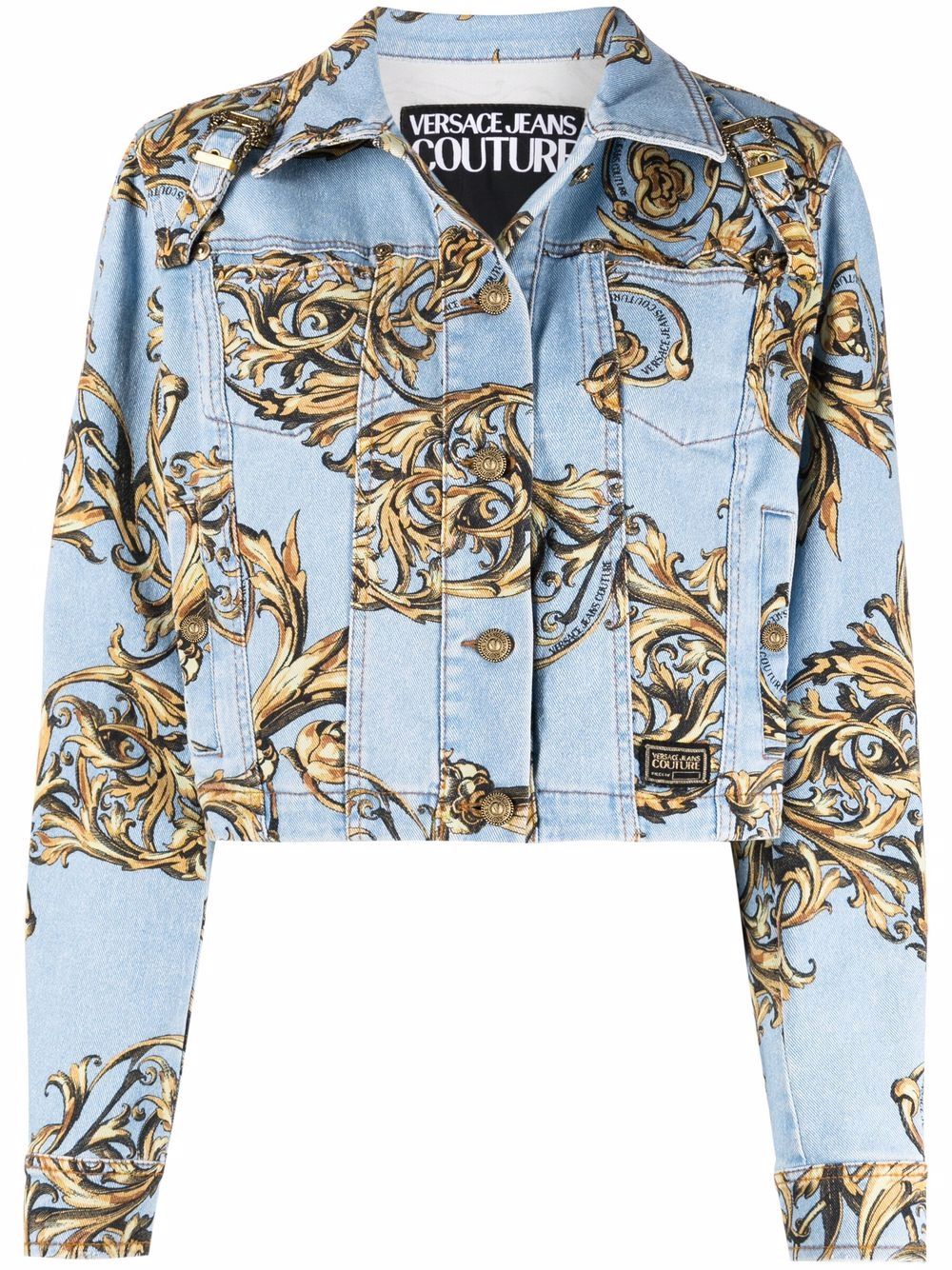 VERSACE WOMEN Baroque Print Denim Jacket – MAISONDEFASHION.COM