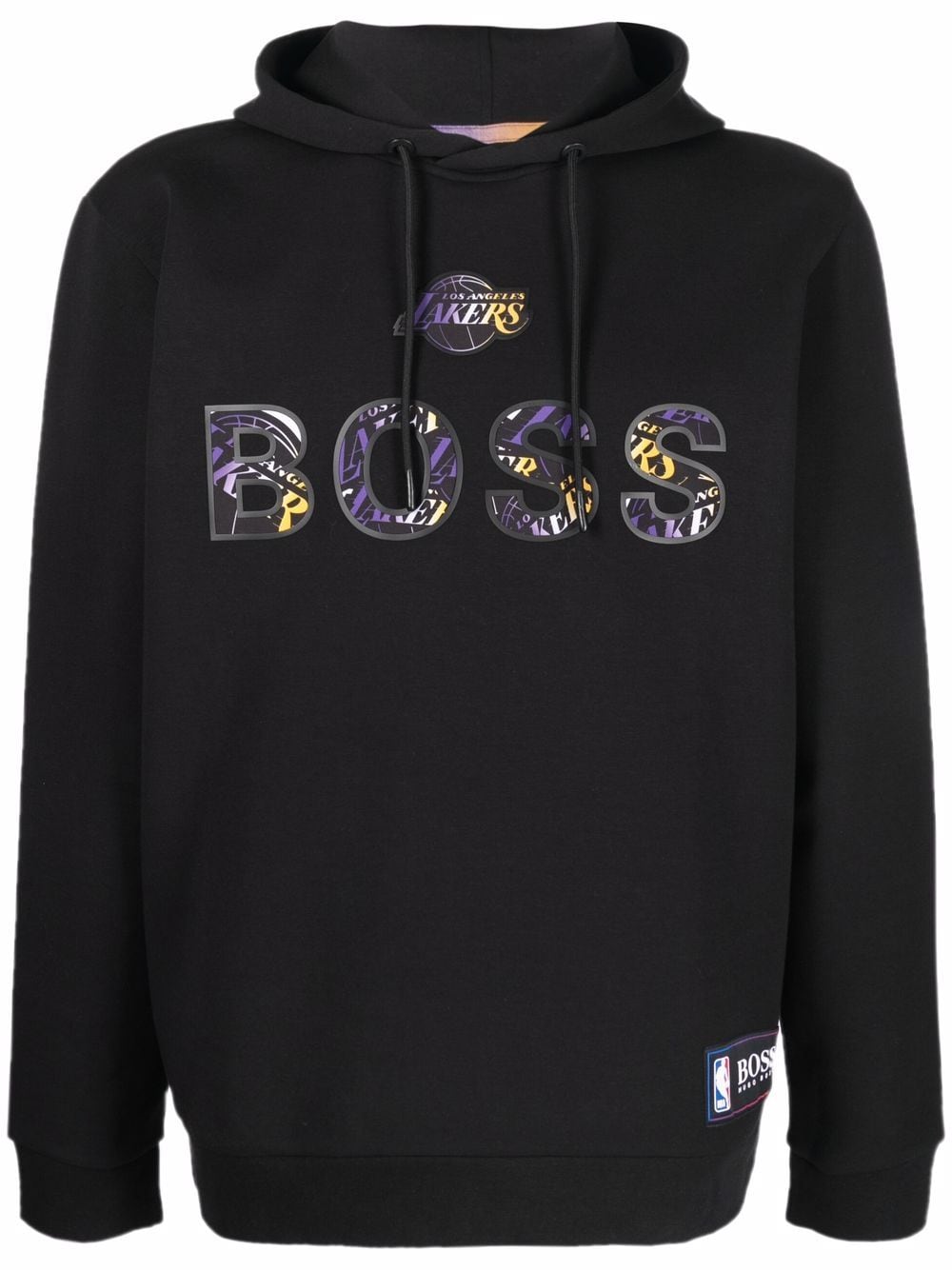 BOSS X NBA Lakers Logo Hoodie Black – MAISONDEFASHION.COM