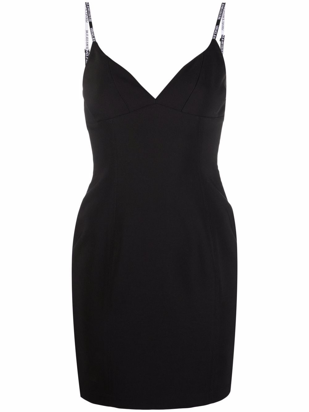 VERSACE WOMEN Logo straps mini dress Black MAISONDEFASHION.COM VERSACE WOMEN Logo straps mini dress Black MAISONDEFASHION.COM