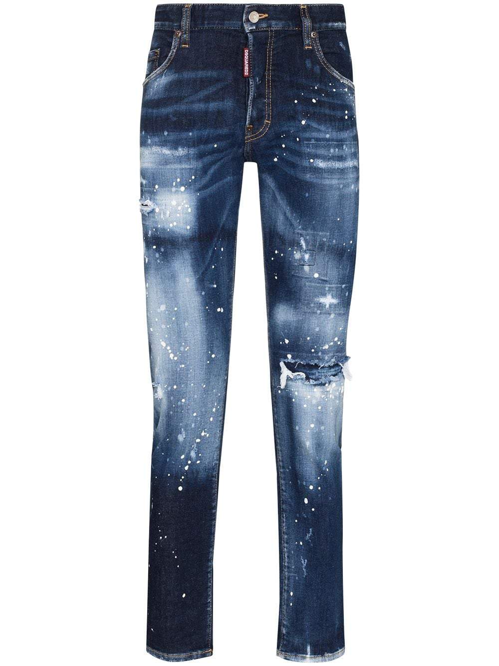 DSQUARED2 Skater skinny jeans Blue – MAISONDEFASHION.COM