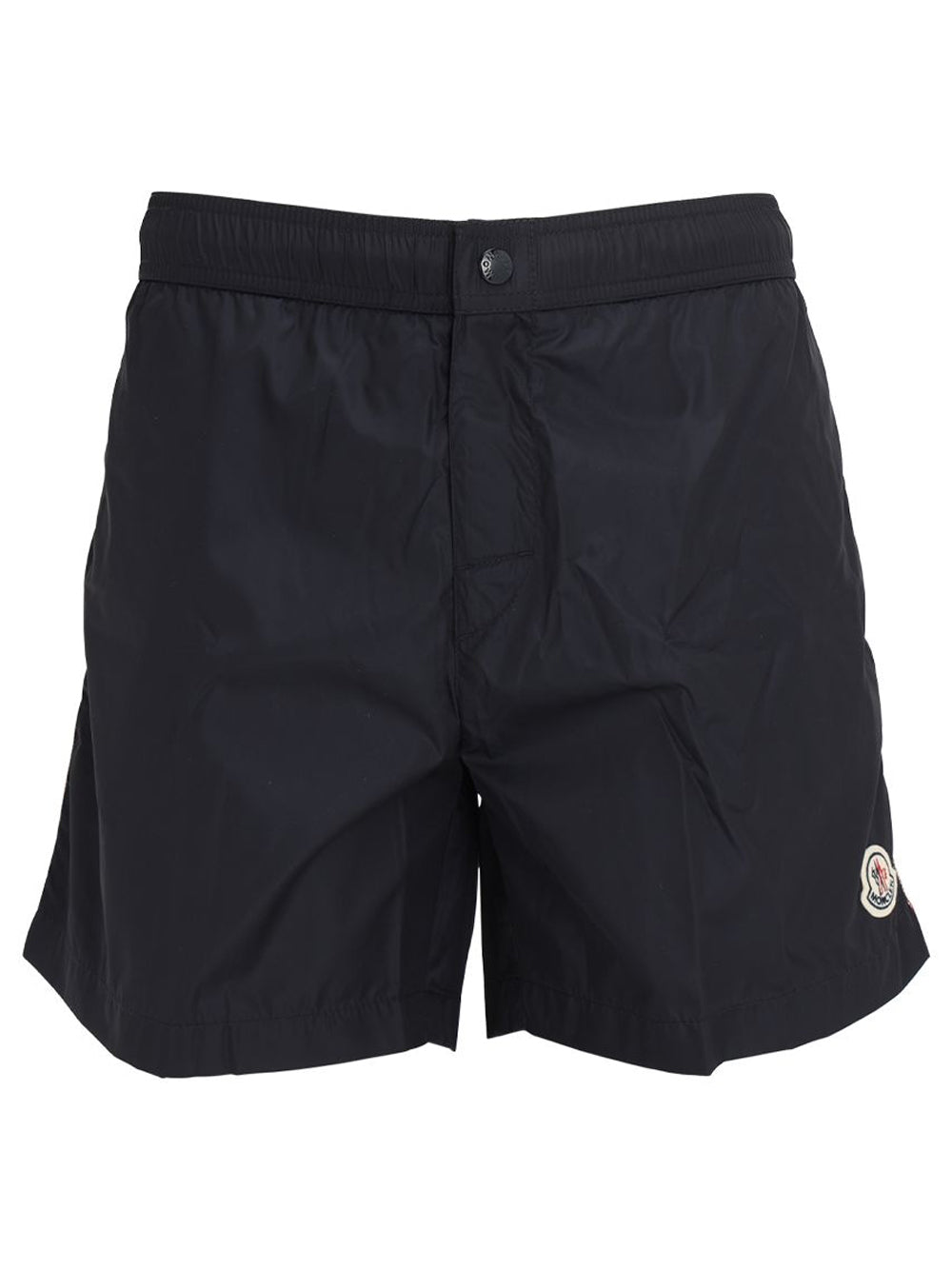 MONCLER Logo Patch Swim Shorts Navy - MAISONDEFASHION.COM