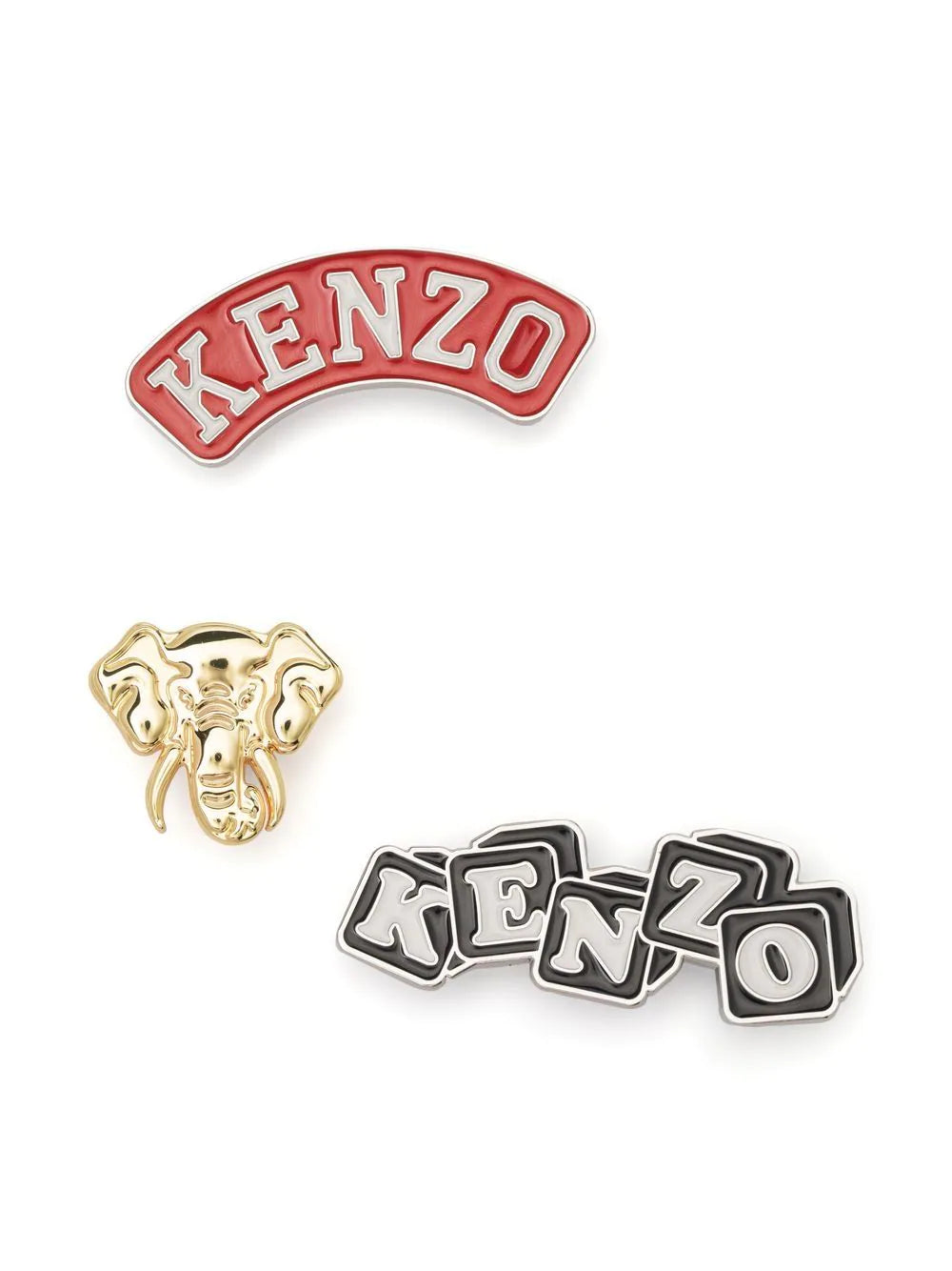 KENZO Logo Stamp Set Of 3 Pin/Brooch Multicolor – MAISONDEFASHION.COM