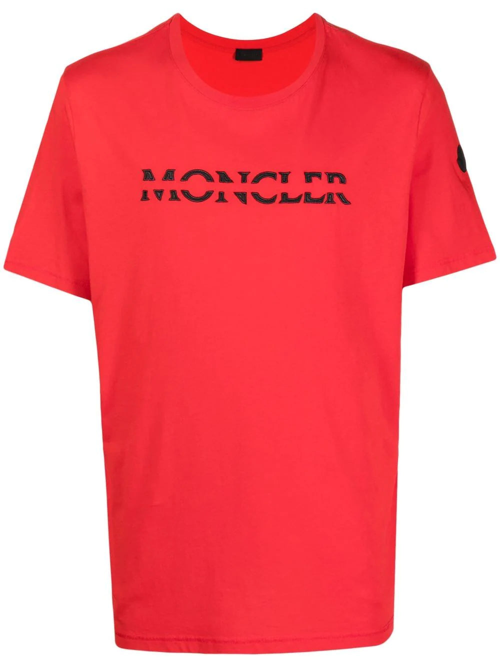 MONCLER ロゴプリント Tシャツ レッド Moncler ロゴ Tシャツ | レッド | FARFETCH JP