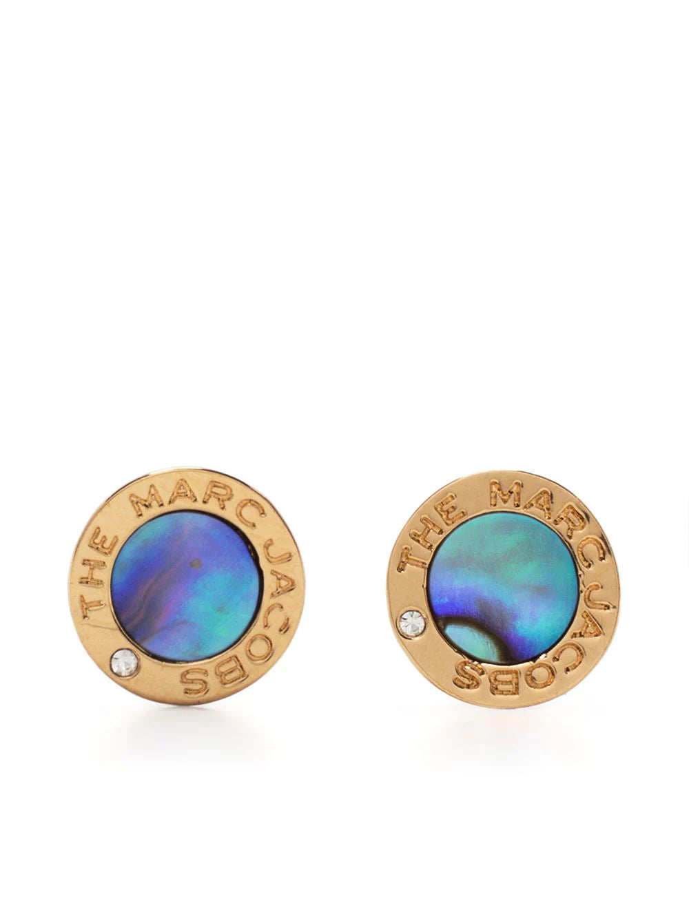 MARC JACOBS WOMEN Medallion Abalone Stud Earrings Gold