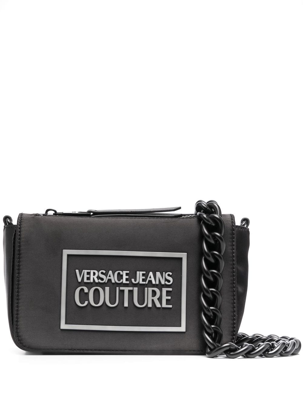 VERSACE JEANS COUTURE☆ブラック ロゴ Couture バッグ ２色 VERSACE JEANS COUTURE WOMEN Logo Shoulder Bag Black