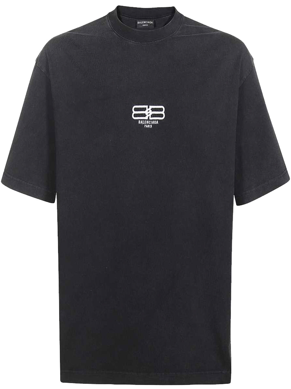 BALENCIAGA BB Logo T-Shirt Washed Black –