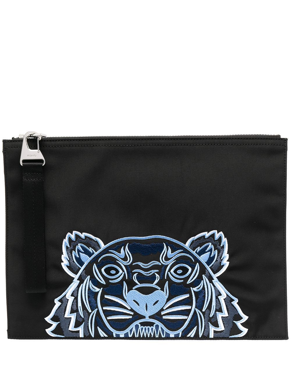 Kenzo Canvas Tiger Embroidered Pouch Black – MAISONDEFASHION.COM